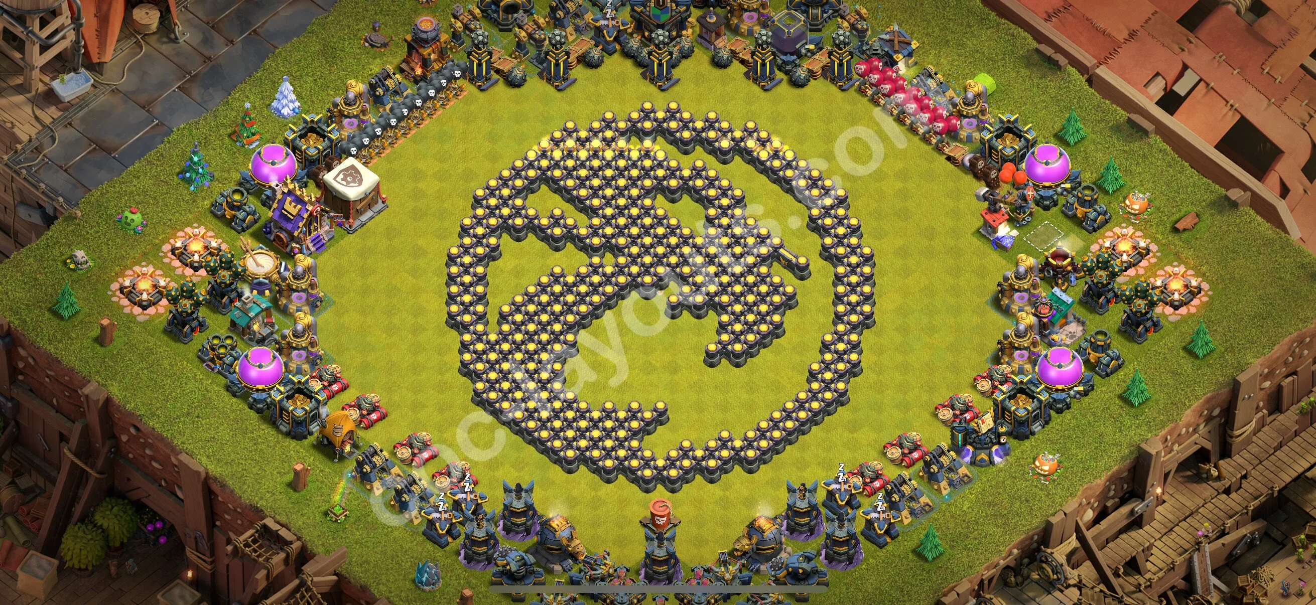 Top Troll Funny Base TH17 with Link - Funny Art Plan 2026 - Clash of Clans - (#19) — Spaß TH17