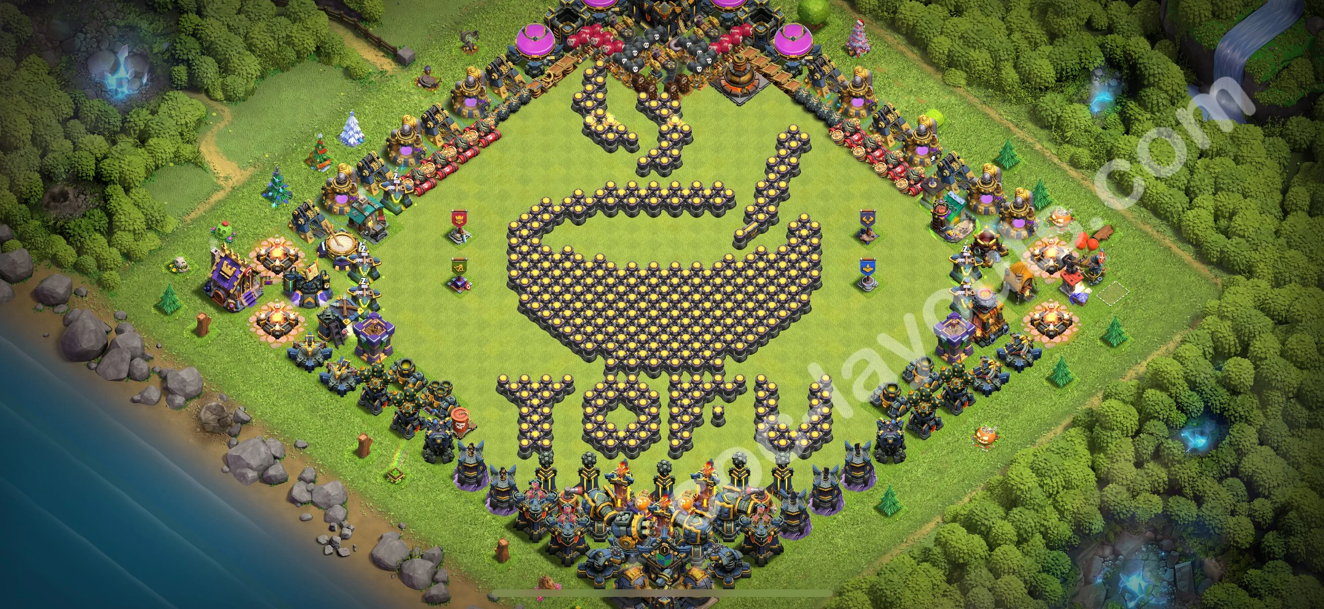 Top Troll Funny Base TH17 with Link - Funny Art Plan 2026 - Clash of Clans - (#26) — Zabawa TH17