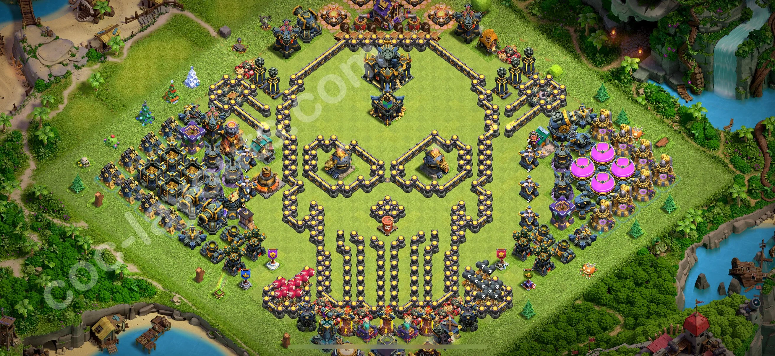 Top Troll Funny Base TH17 with Link - Funny Art Plan 2026 - Clash of Clans - (#3)
