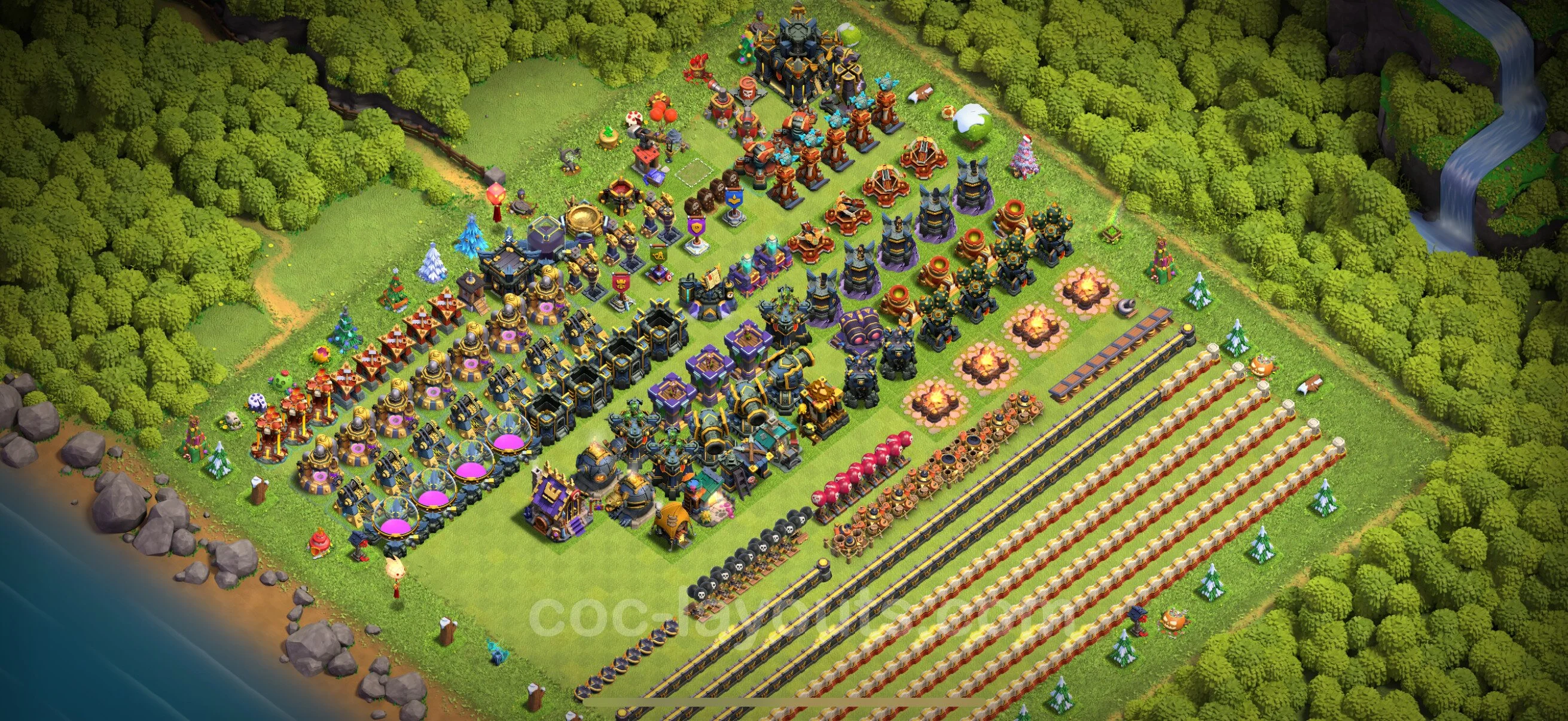 Top Troll Funny Base TH17 with Link - Funny Art Plan - Clash of Clans - (#6)