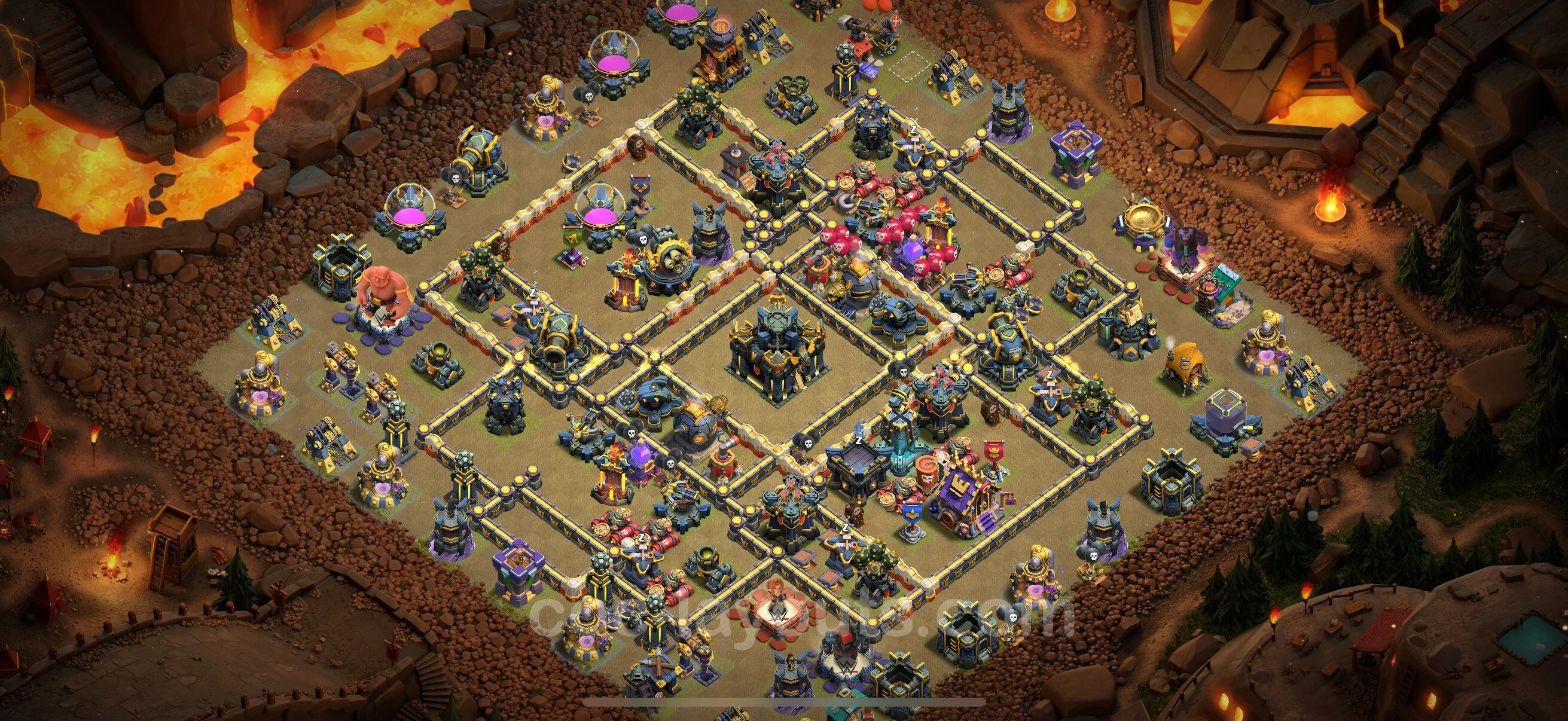 Top War Base TH17 with Link - Anti 3 Stars CWL Plan - Clash of Clans - (#105) — Guerre BH17