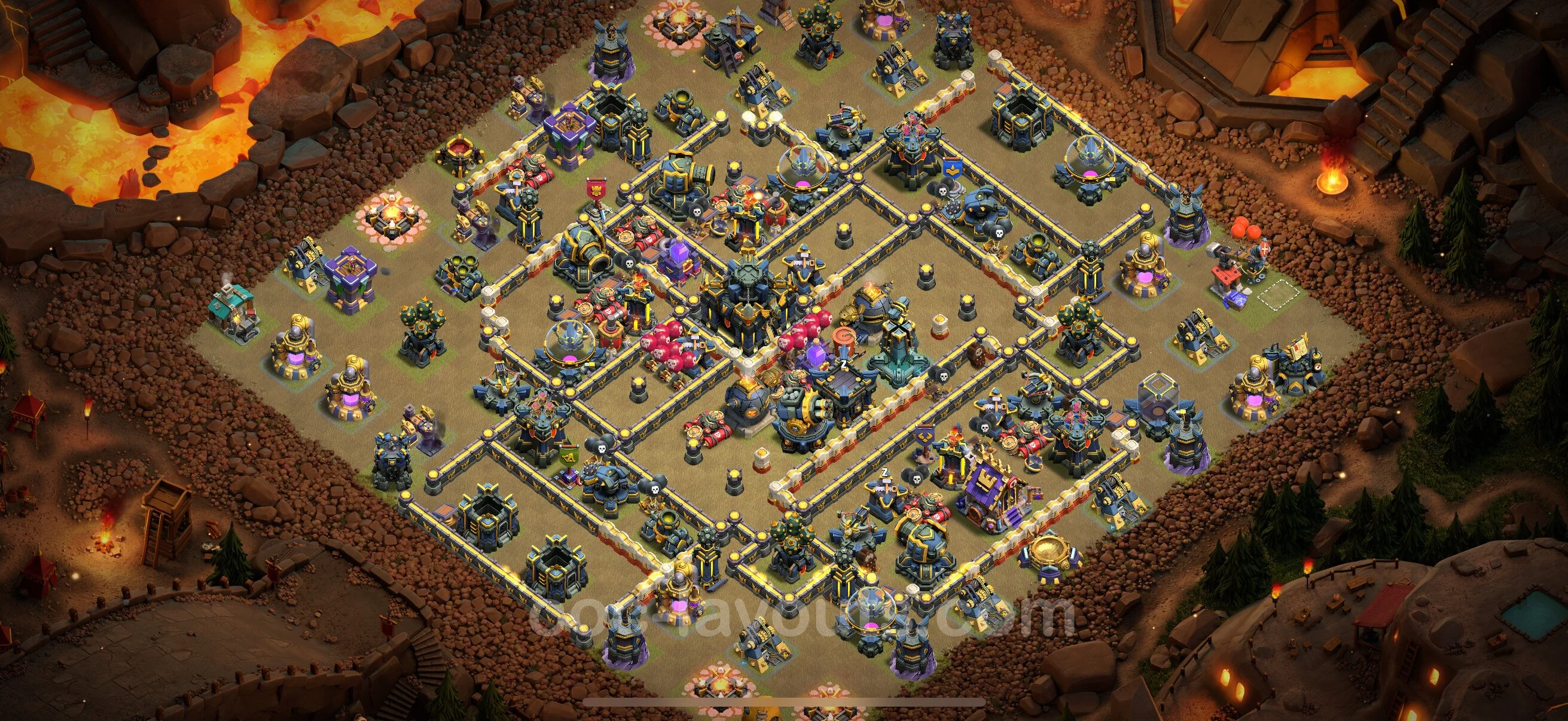 Top War Base TH17 with Link - Anti 3 Stars CWL Plan - Clash of Clans - (#108) — Oorlog BH17