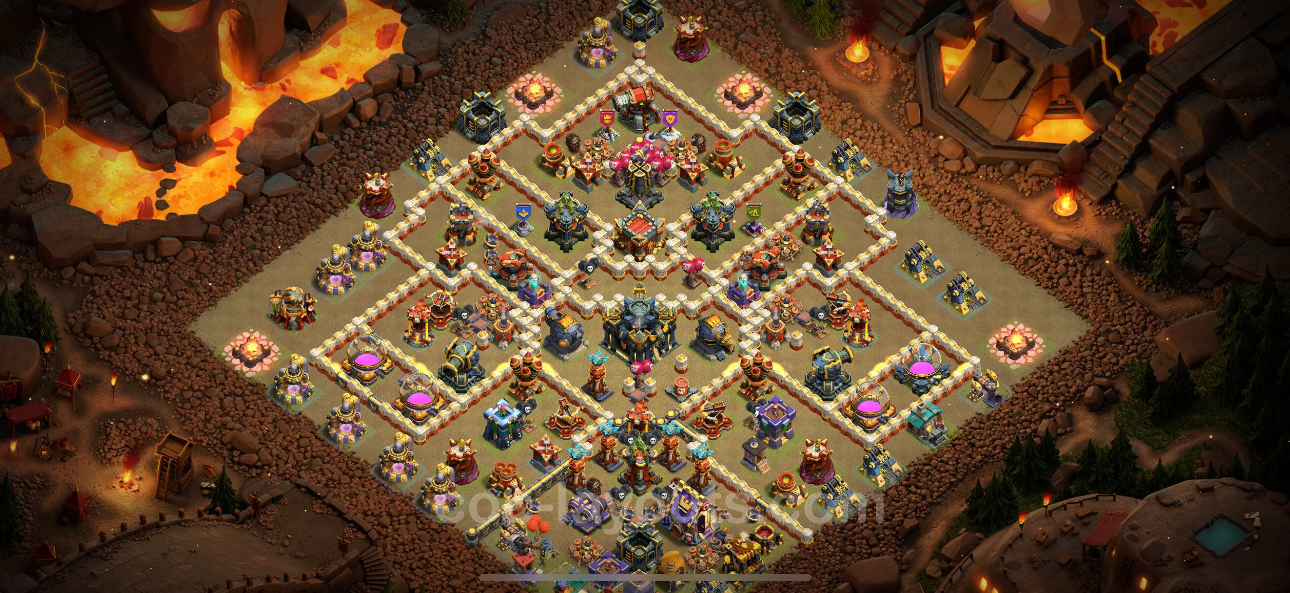 Top War Base TH17 with Link - Anti 3 Stars CWL Plan - Clash of Clans - (#11) — Oorlog BH17