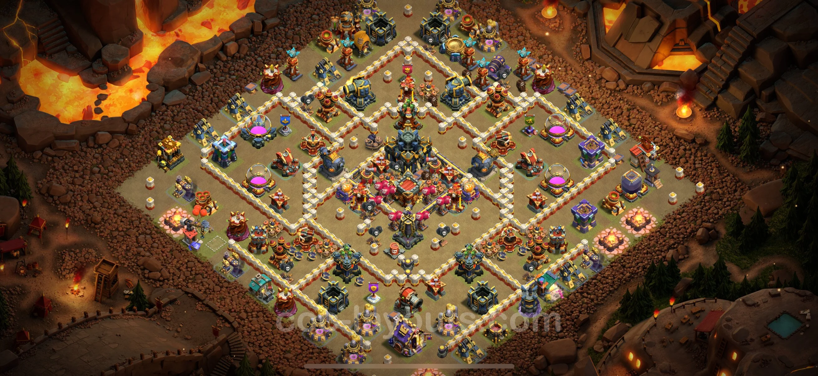 Top War Base TH17 with Link - Anti 2 Stars CWL Plan - Clash of Clans - (#14) — Wojna BH17