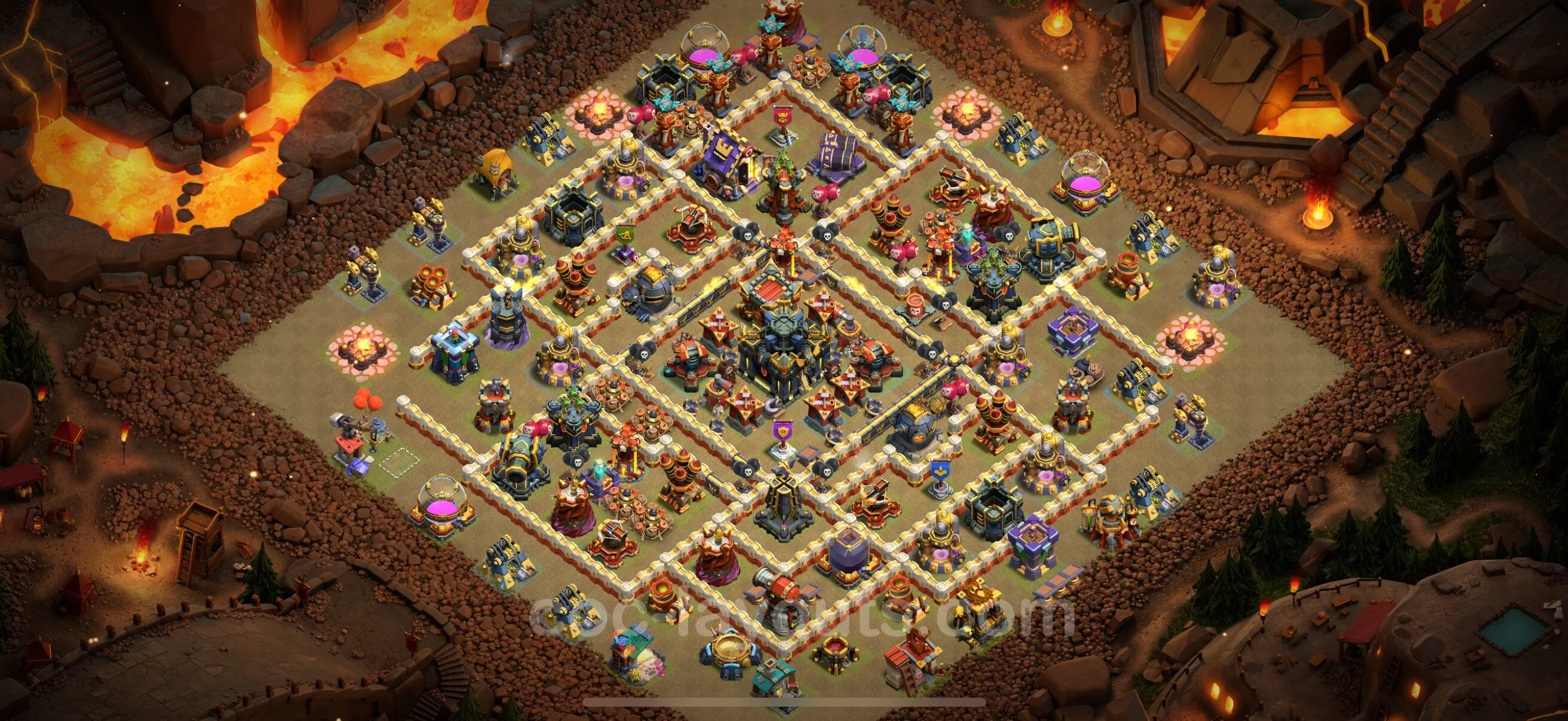 Top War Base TH17 with Link - Anti 2 Stars CWL Plan - Clash of Clans - (#16) — War BH17