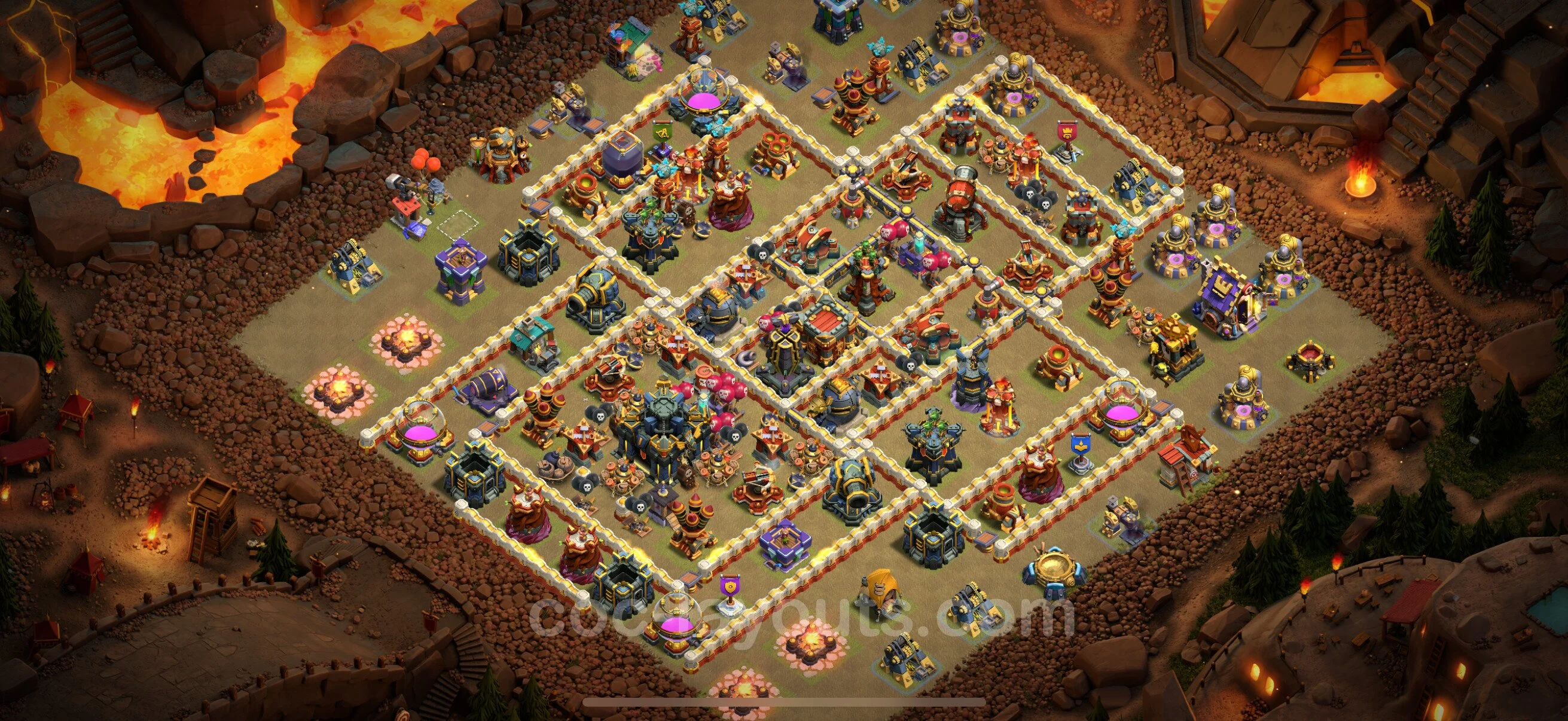 Top War Base TH17 with Link, Anti Everything - CWL Defence Plan - Clash of Clans - (#25) — Krieg BH17