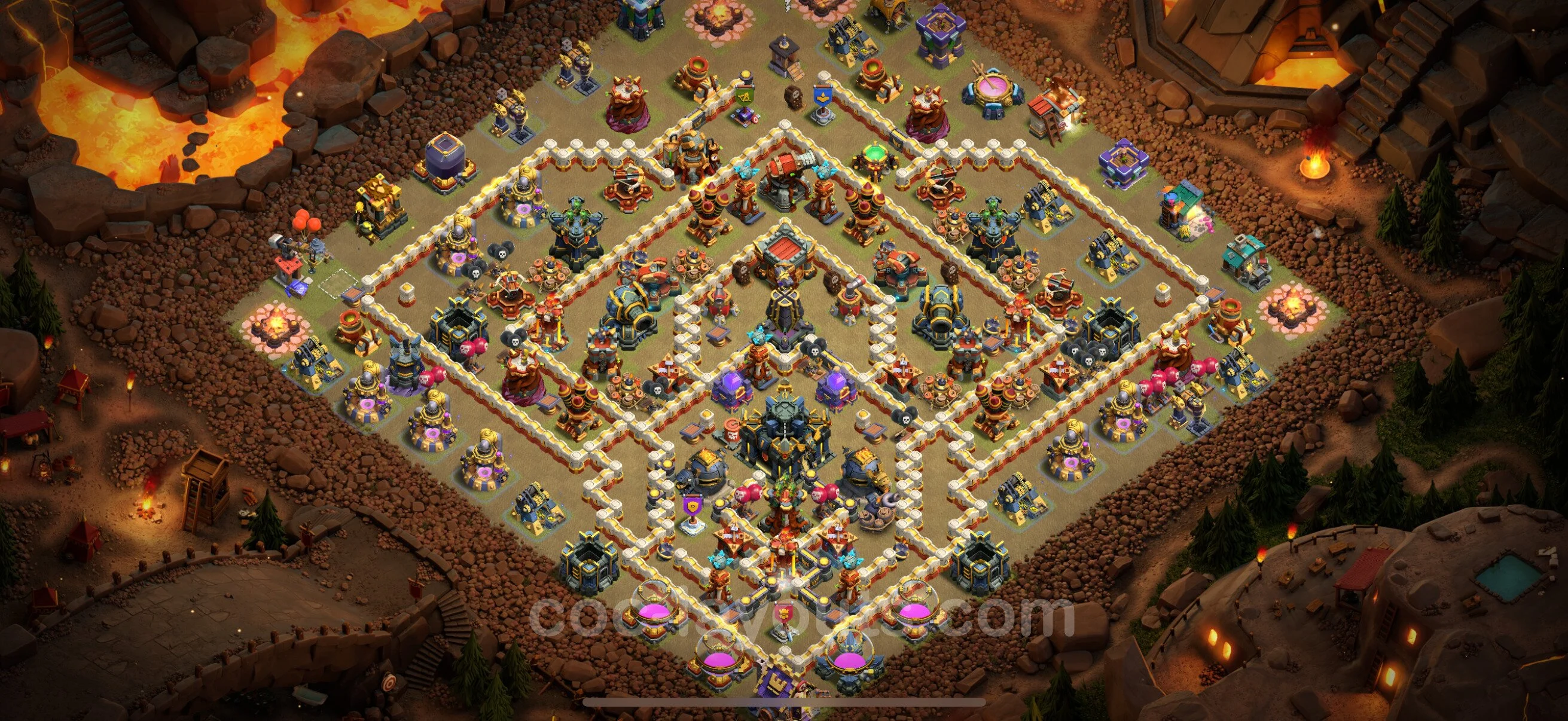 Top War Base TH17 with Link - Anti 3 Stars CWL Plan - Clash of Clans - (#28) — Krieg BH17