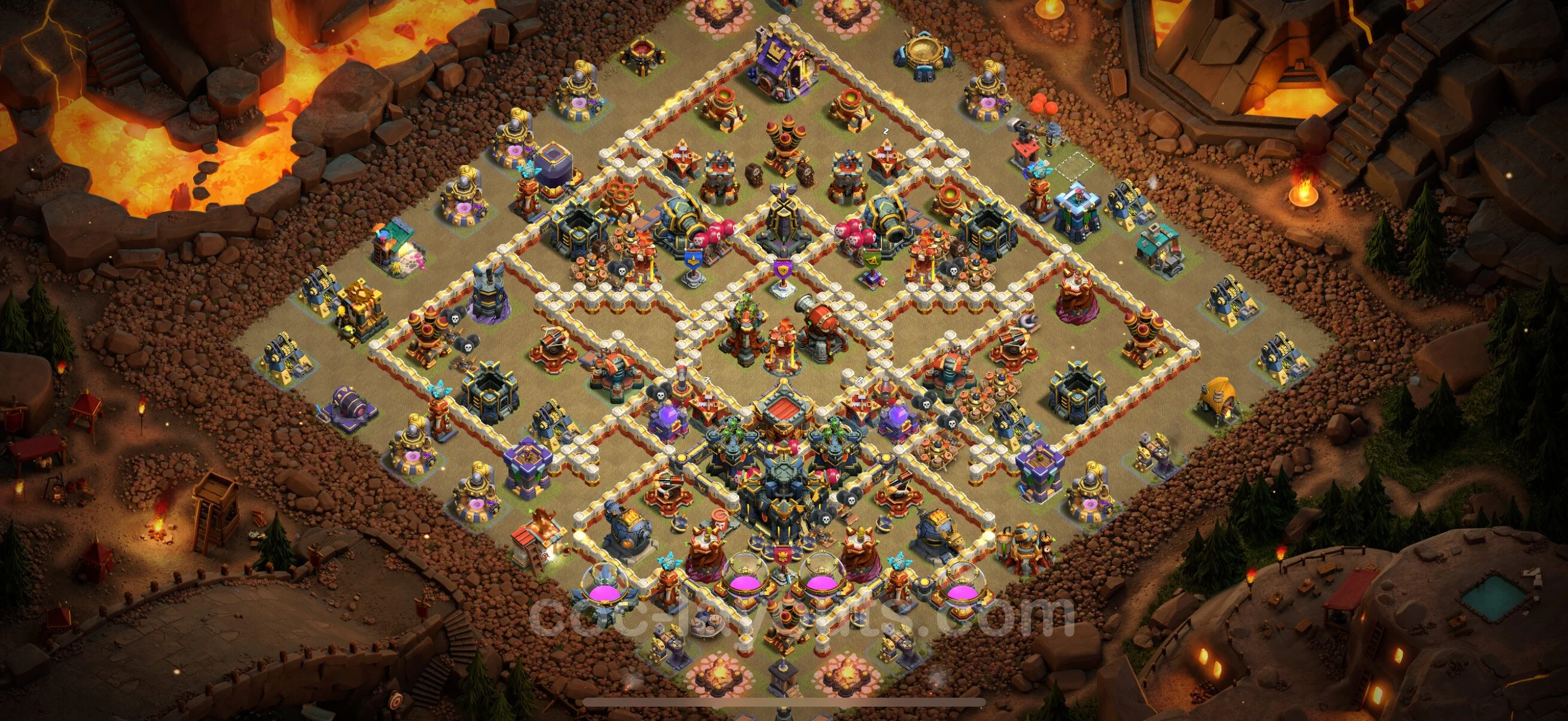 Top War Base TH17 with Link - CWL Defence Plan - Clash of Clans - (#31) — Guerre BH17
