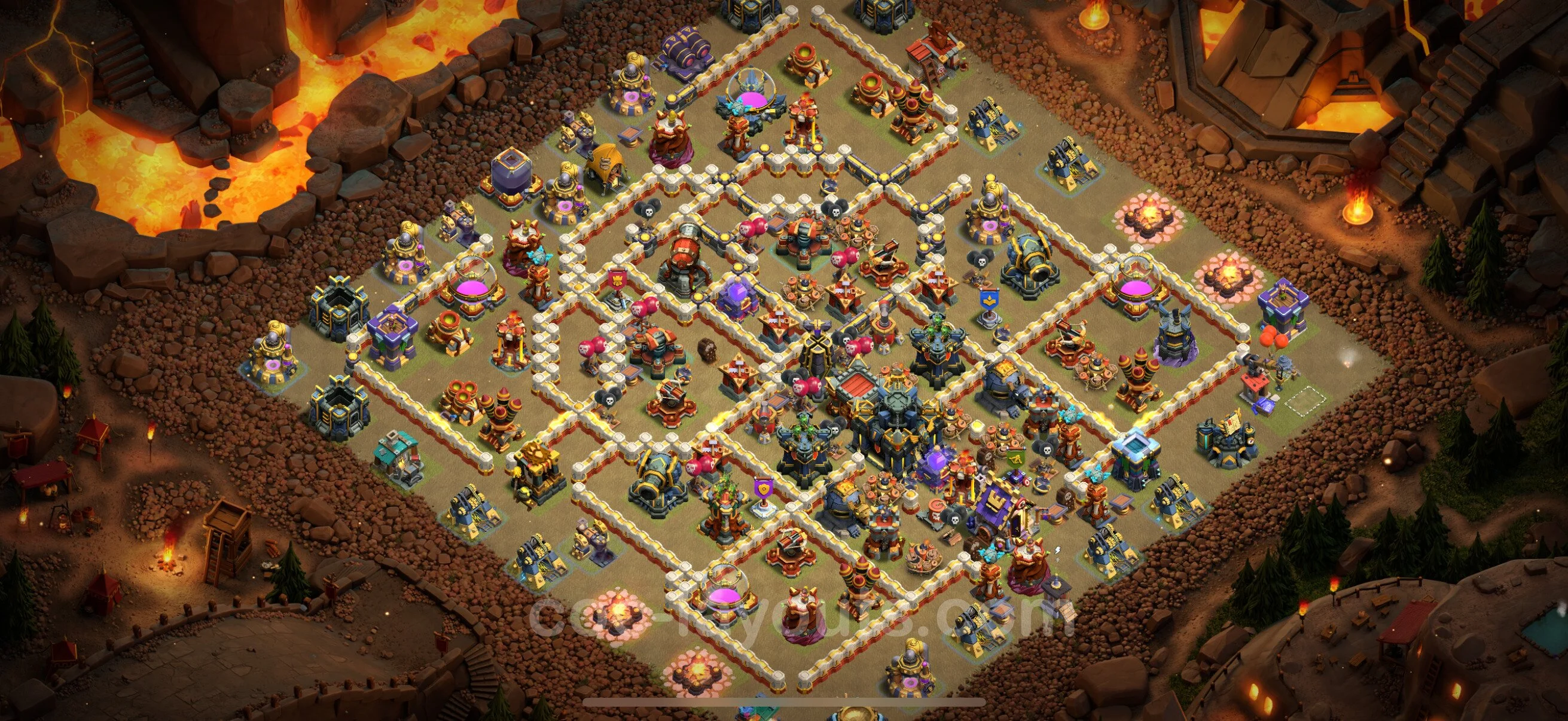 Top War Base TH17 with Link - Anti 3 Stars CWL Plan - Clash of Clans - (#34) — War BH17