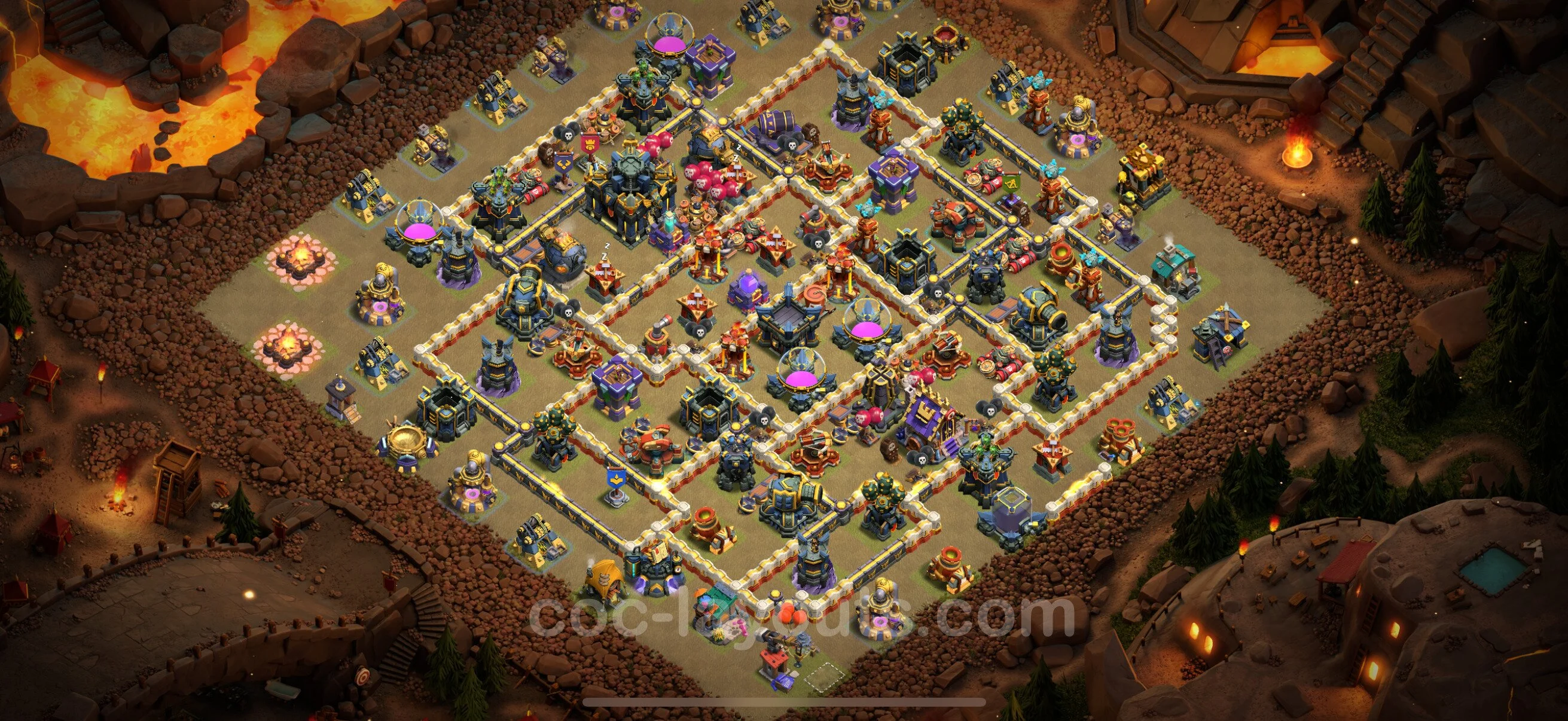 Top War Base TH17 with Link - Anti 3 Stars CWL Plan - Clash of Clans - (#51) — Guerre BH17