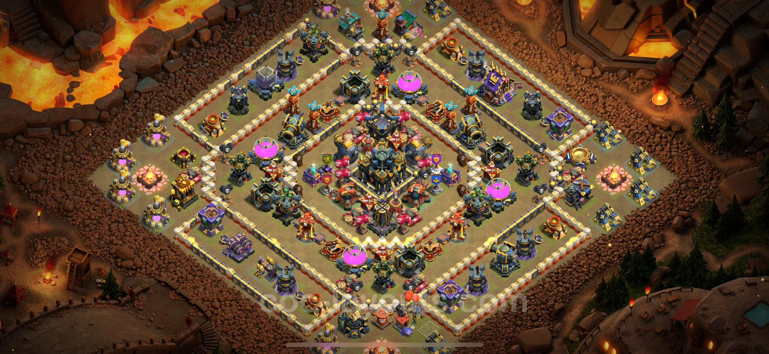 Top War Base TH17 with Link, Hybrid - Anti 2 Stars CWL Plan - Clash of Clans - (#53) — Krieg BH17