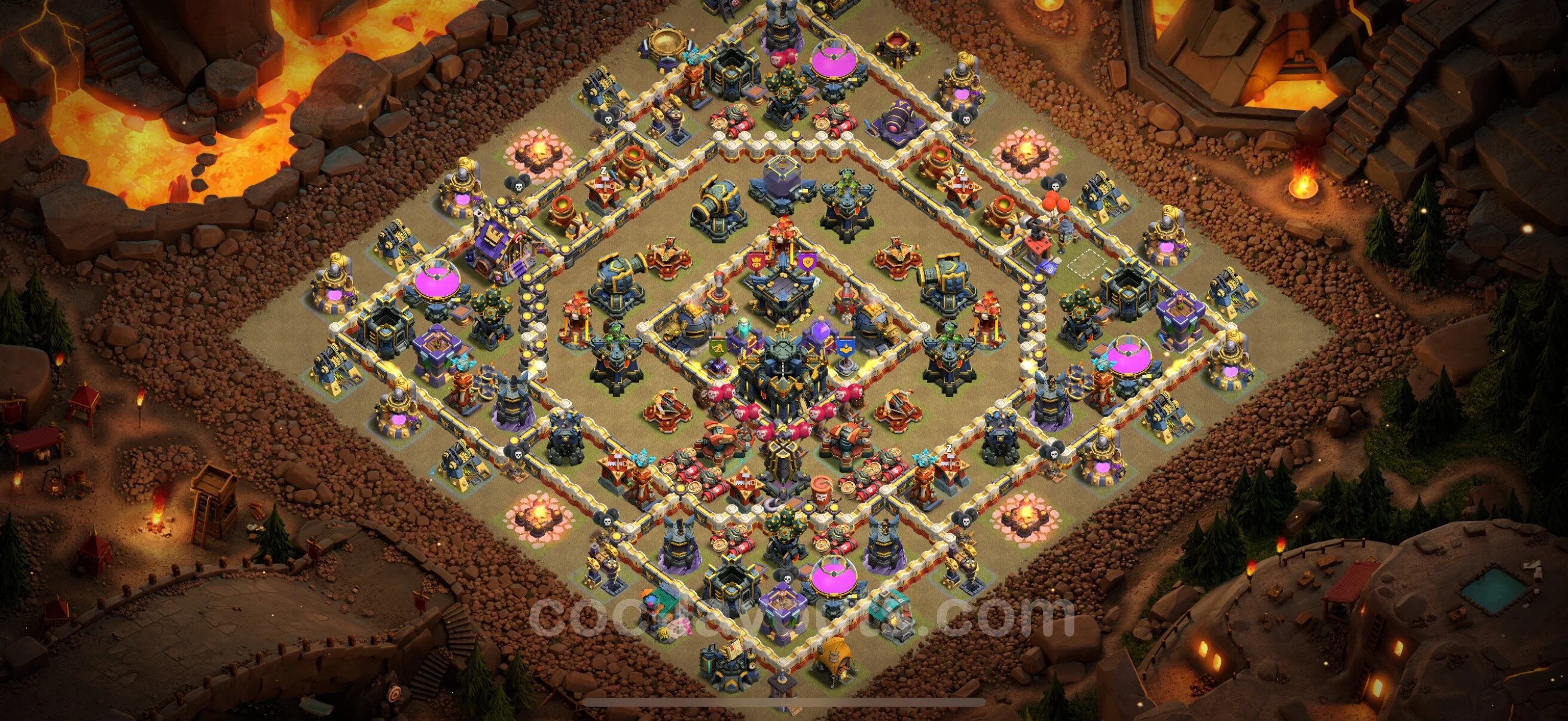 Top War Base TH17 with Link, Hybrid - Anti 2 Stars CWL Plan - Clash of Clans - (#55) — Oorlog BH17