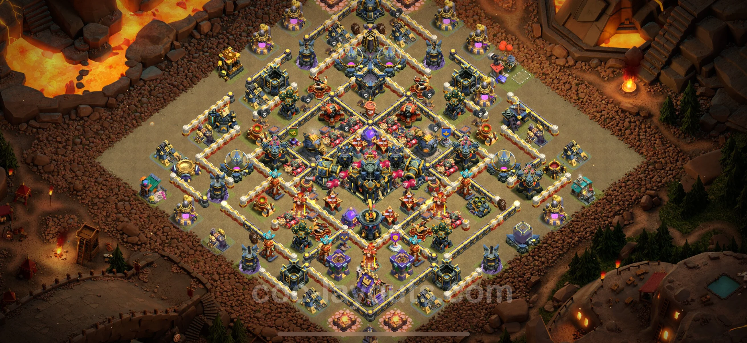 Top War Base TH17 with Link - Anti 3 Stars CWL Plan - Clash of Clans - (#57) — Krieg BH17