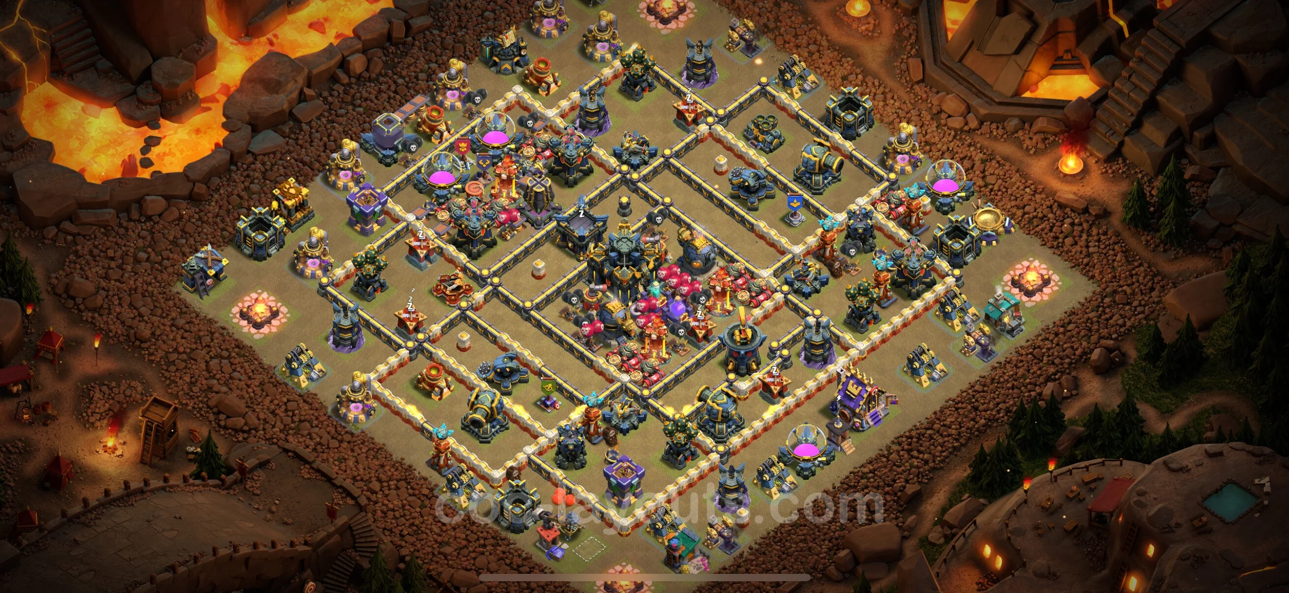 Top War Base TH17 with Link, Anti Everything - CWL Defence Plan - Clash of Clans - (#64) — Война BH17