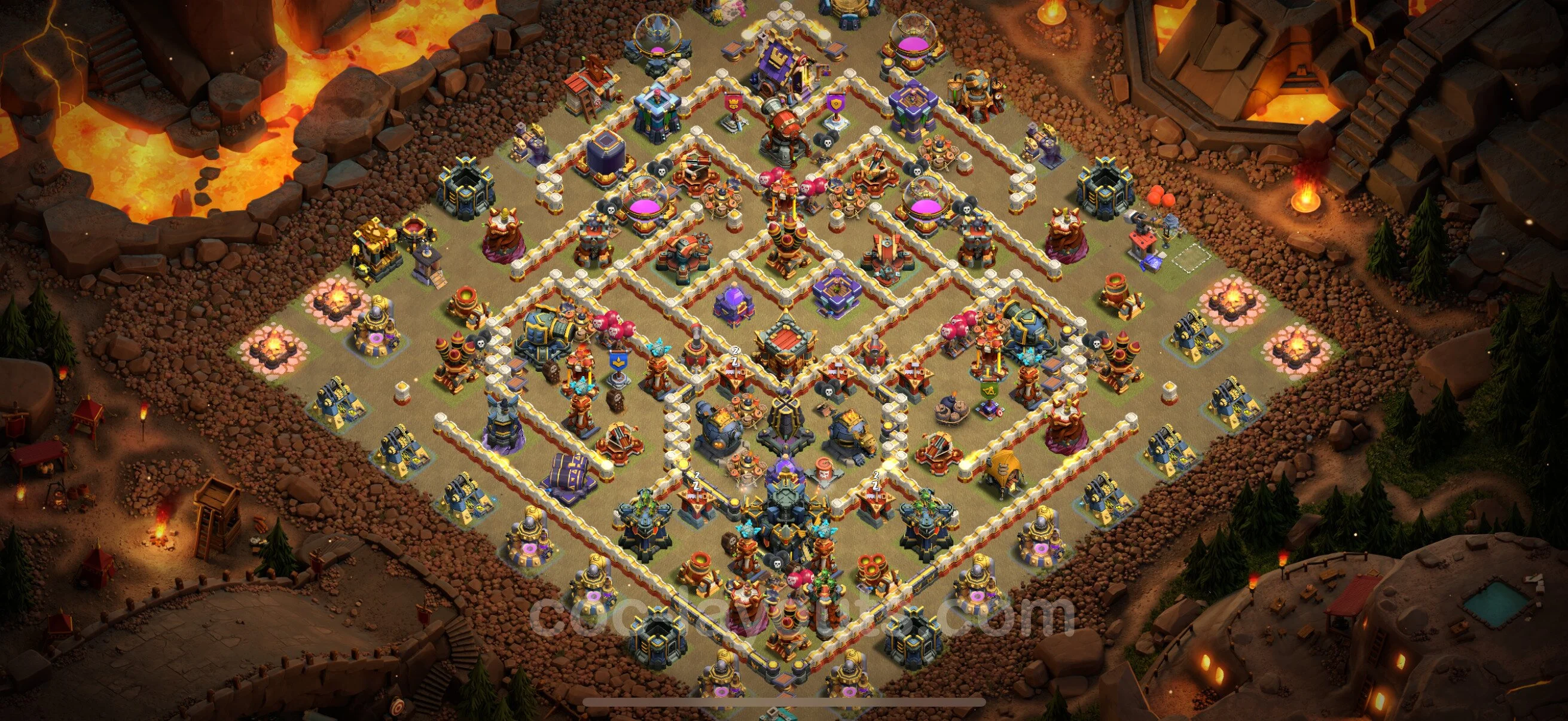 Top War Base TH17 with Link, Anti Everything - CWL Defence Plan - Clash of Clans - (#7)