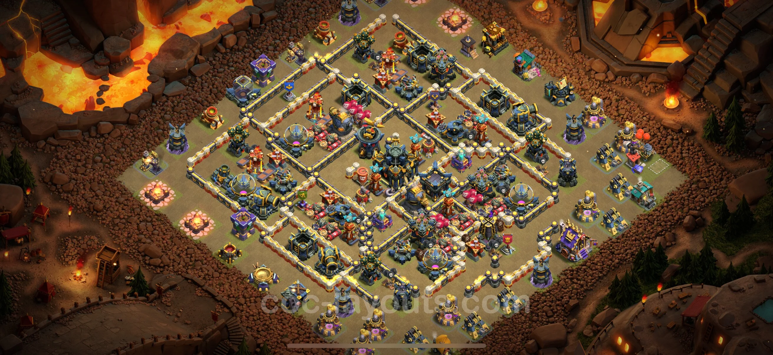 Top War Base TH17 with Link - Anti 3 Stars CWL Plan - Clash of Clans - (#71) — Guerre BH17