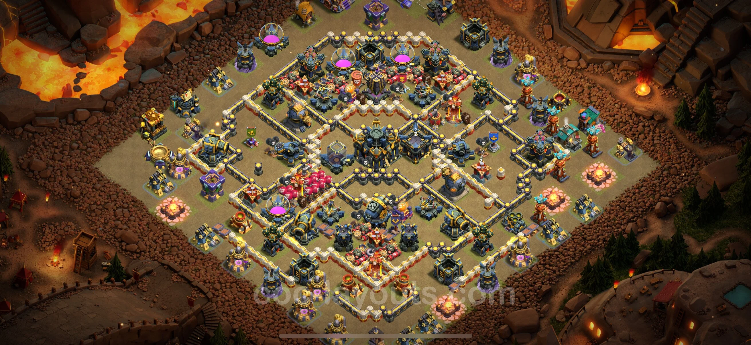 Top War Base TH17 with Link - Anti 3 Stars CWL Plan - Clash of Clans - (#76) — Krieg BH17