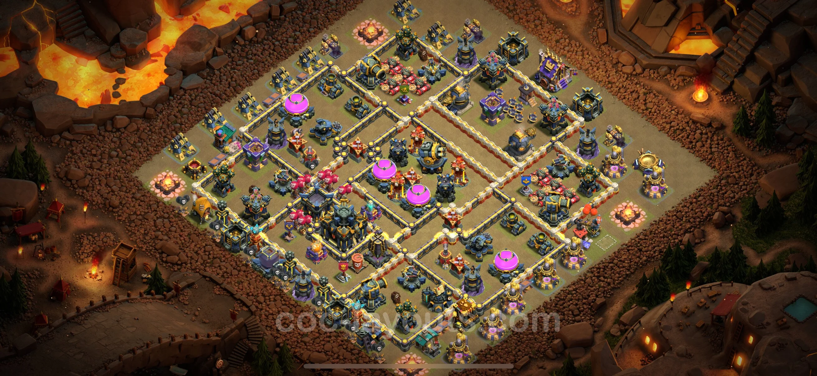 Top War Base TH17 with Link, Hybrid - CWL Defence Plan - Clash of Clans - (#77) — Wojna BH17