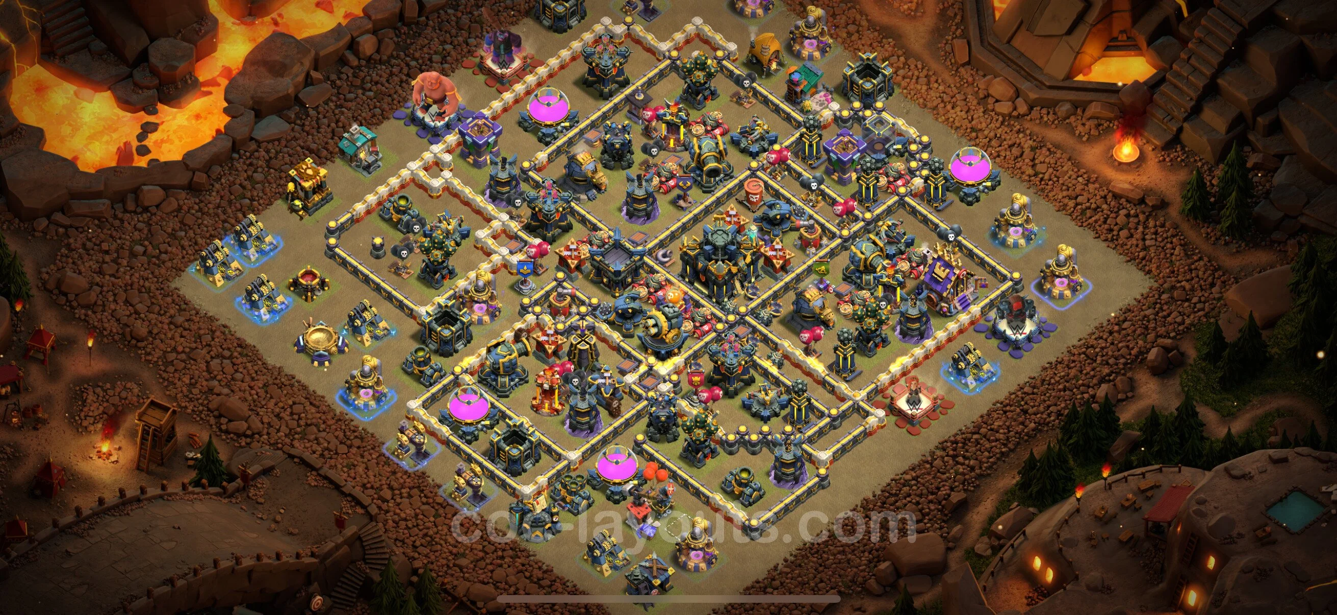 Top War Base TH17 with Link - Anti 3 Stars CWL Plan - Clash of Clans - (#89) — Война BH17
