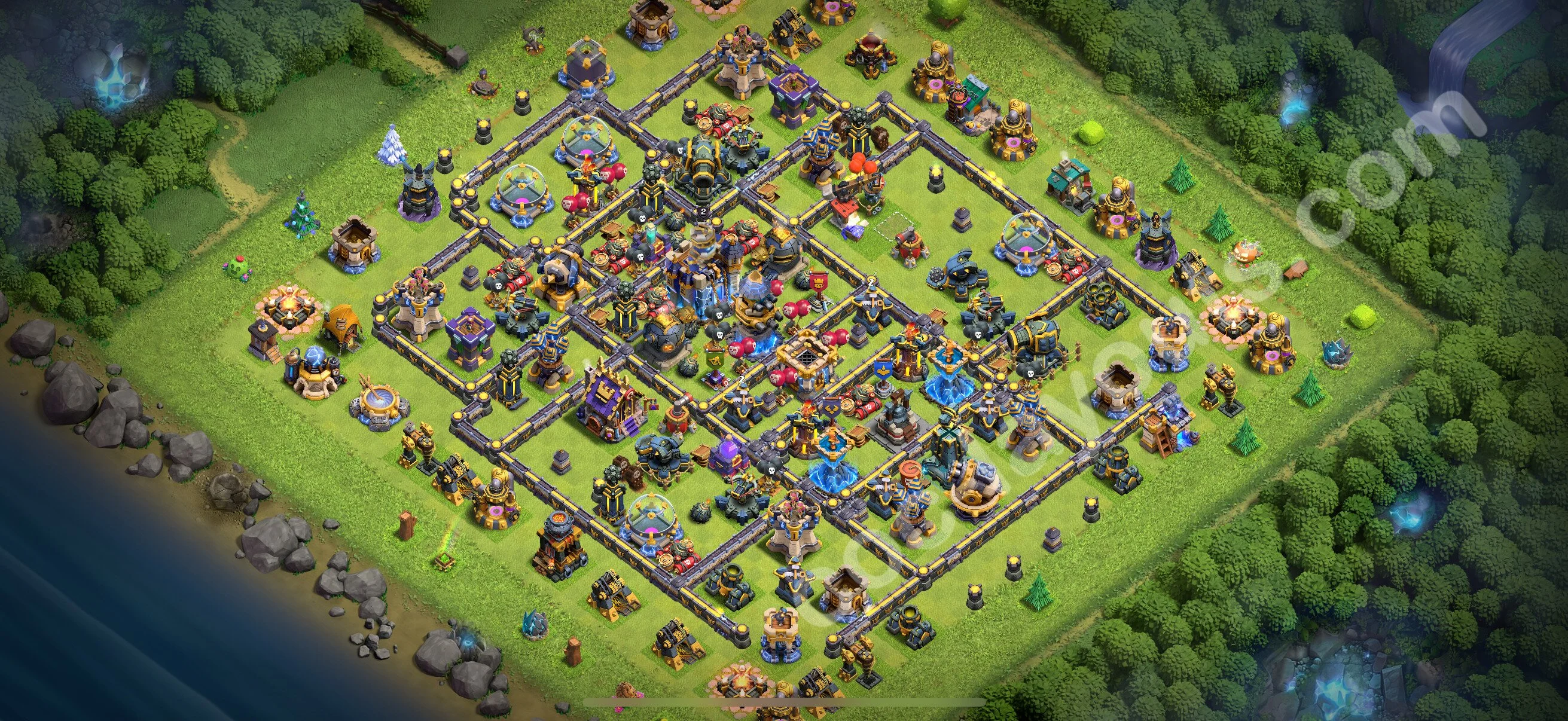 Defense (Trophy) Base TH18 with Link - plan / layout / design - Clash of Clans 2026 - (#11) — Verteidigung TH18