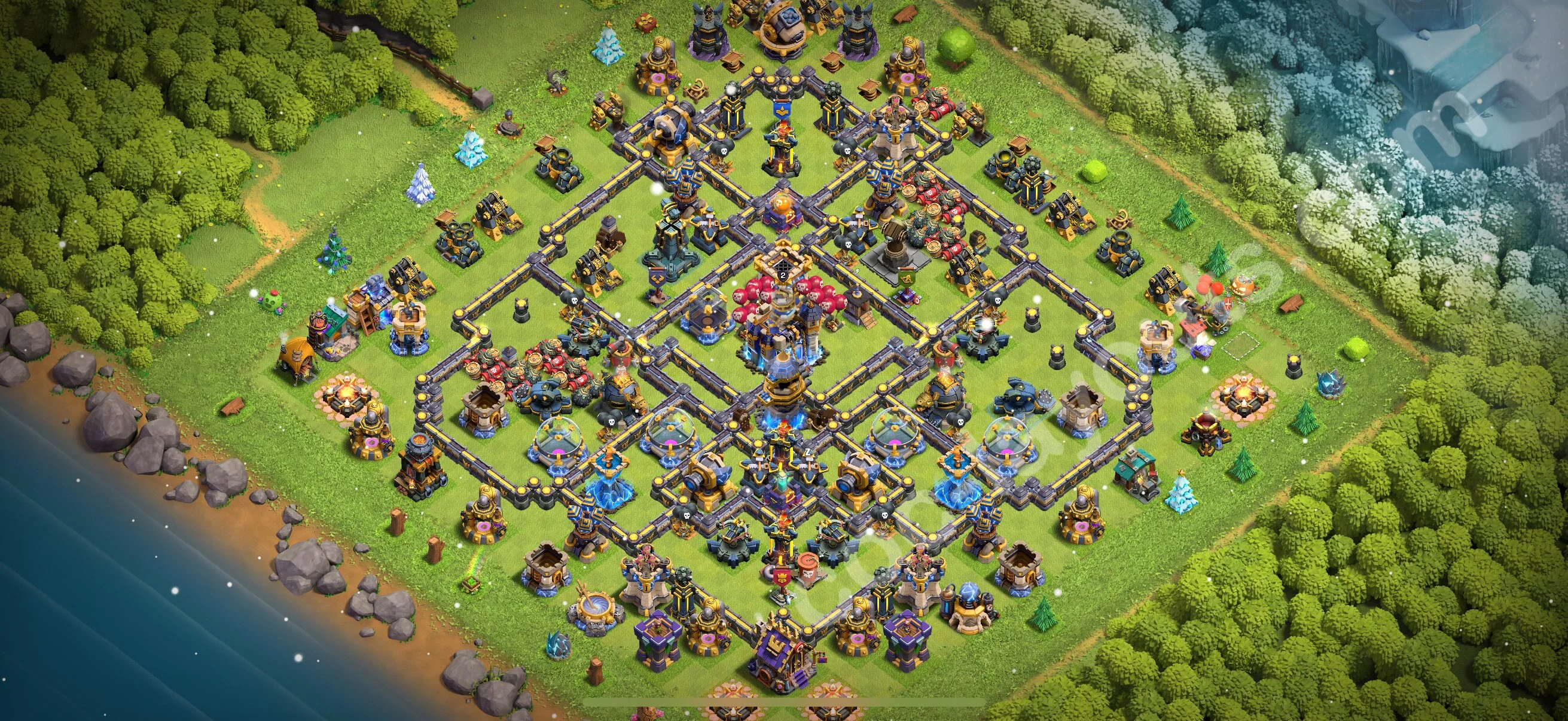 Defense (Trophy) Base TH18 with Link, Legend League - plan / layout / design - Clash of Clans 2026 - (#24) — Verteidigung TH18