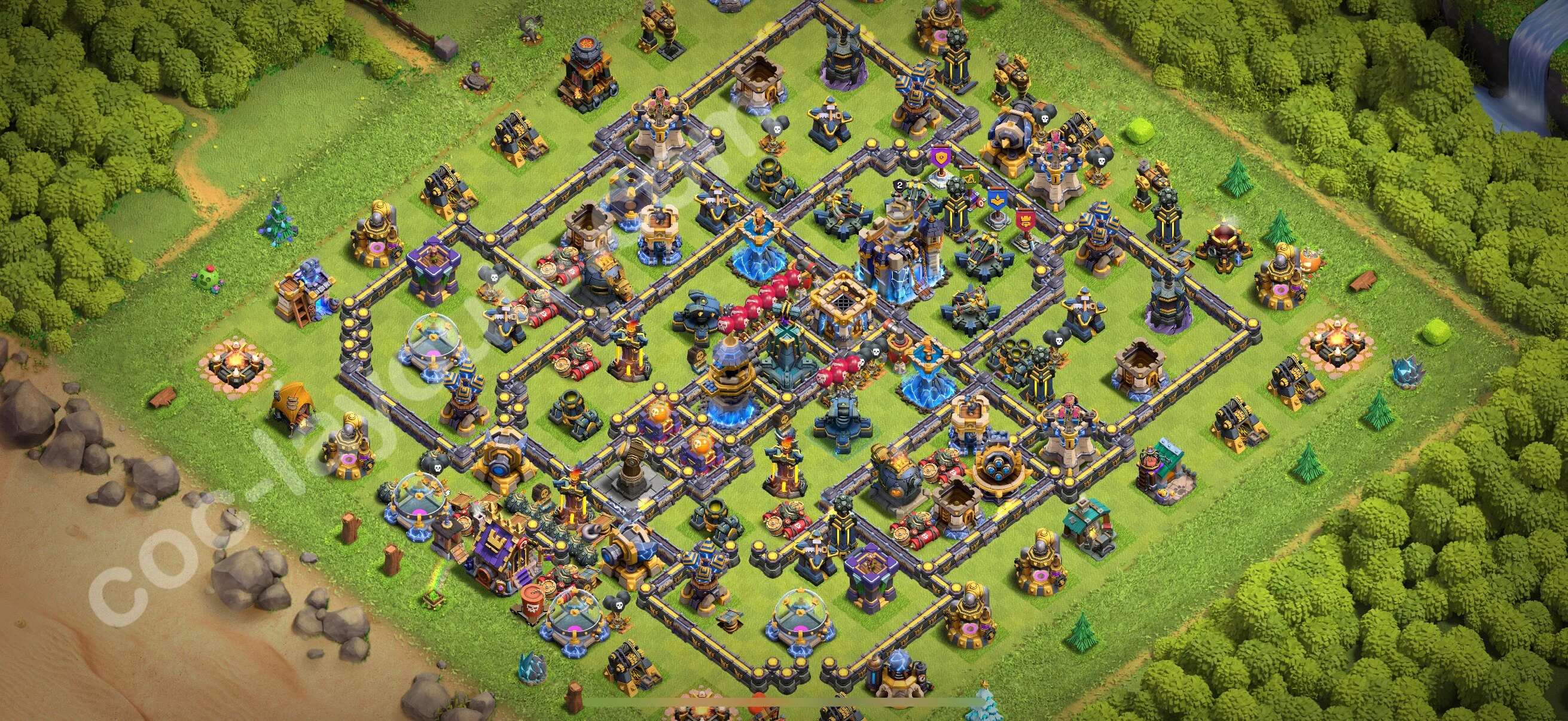 Anti 3 Stars Base TH18 with Link - best plan / layout / design - Clash of Clans 2026 - (#35) — Verdediging TH18