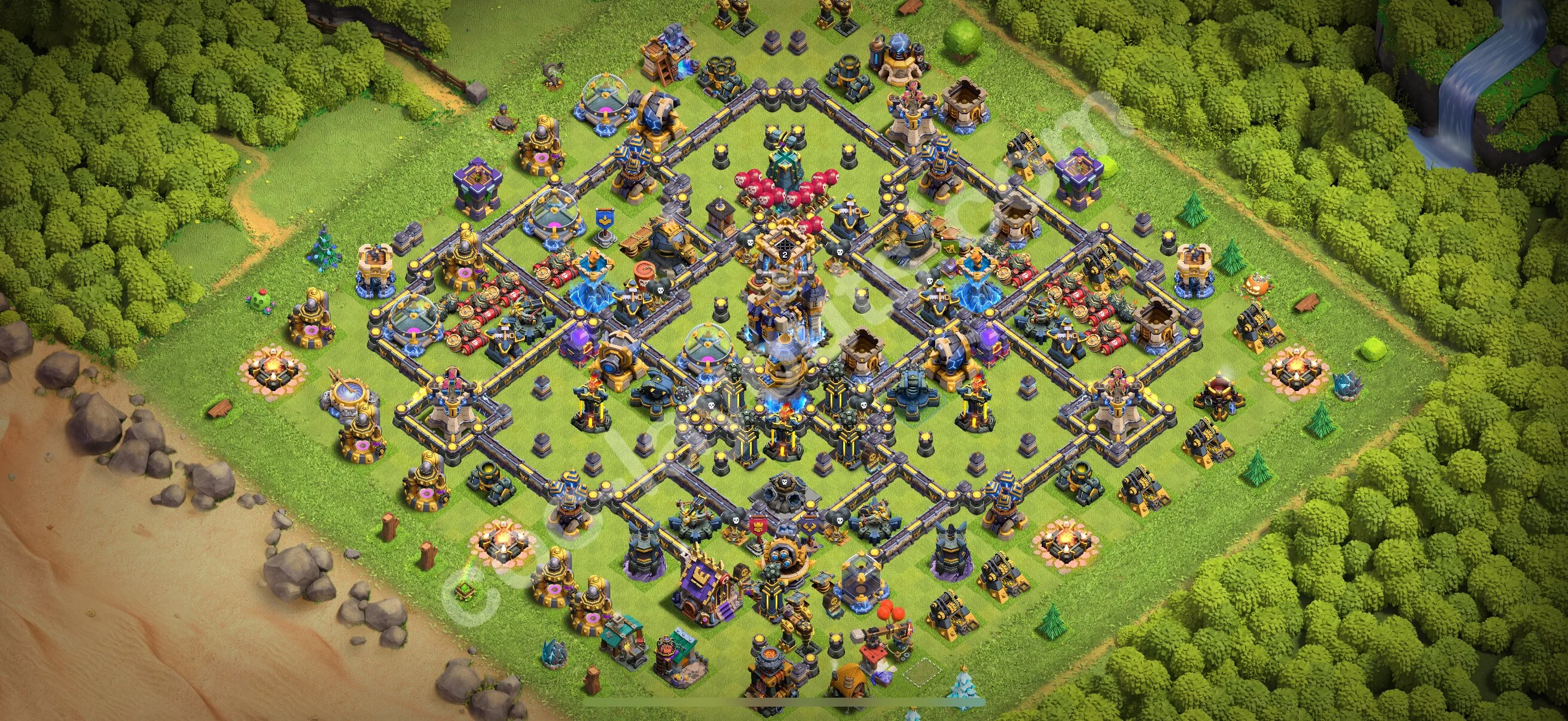 Top Base TH18 with Link - Anti Everything Defence Plan - Clash of Clans 2026 - (#36) — Défense TH18