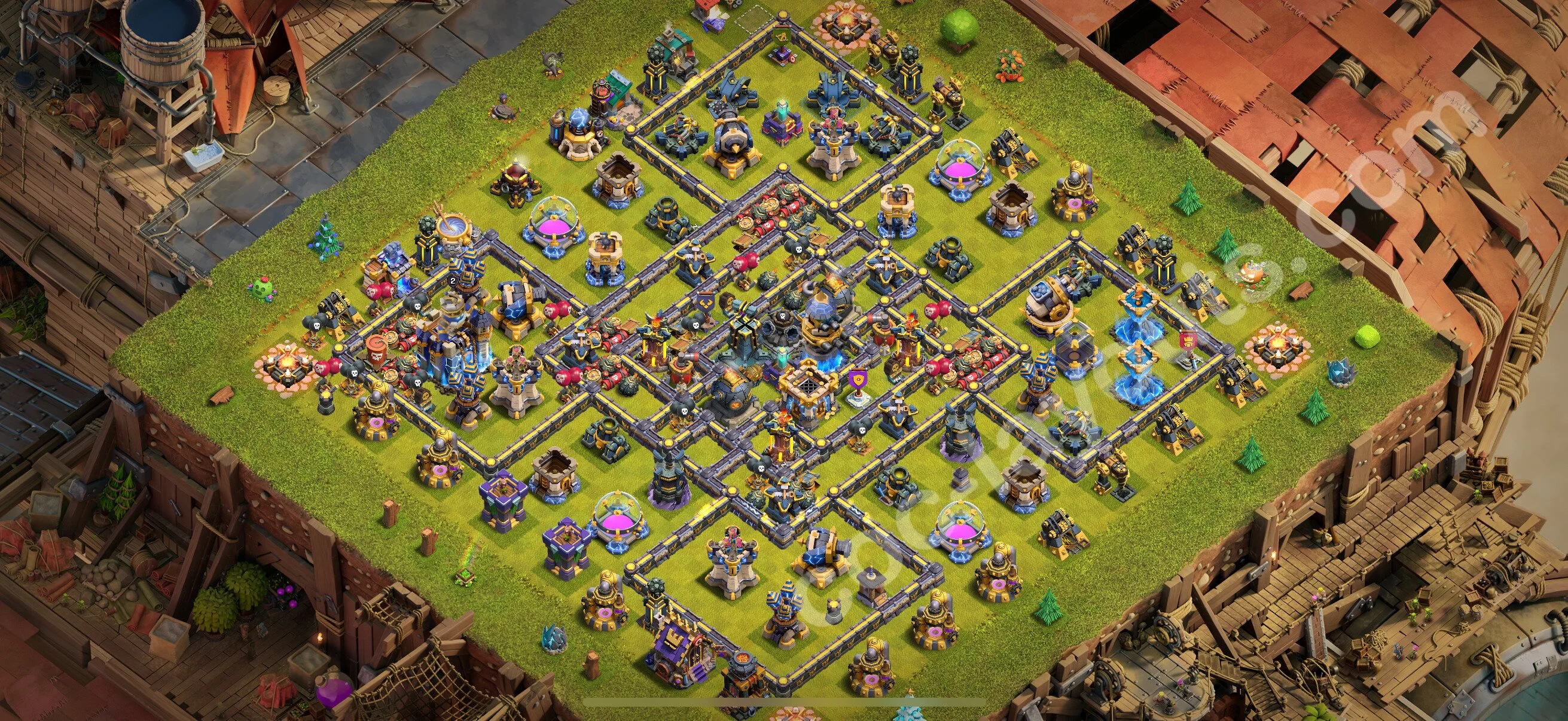 Anti 2 Stars Base TH18 with Link - best plan / layout / design - Clash of Clans 2026 - (#44) — Захист TH18