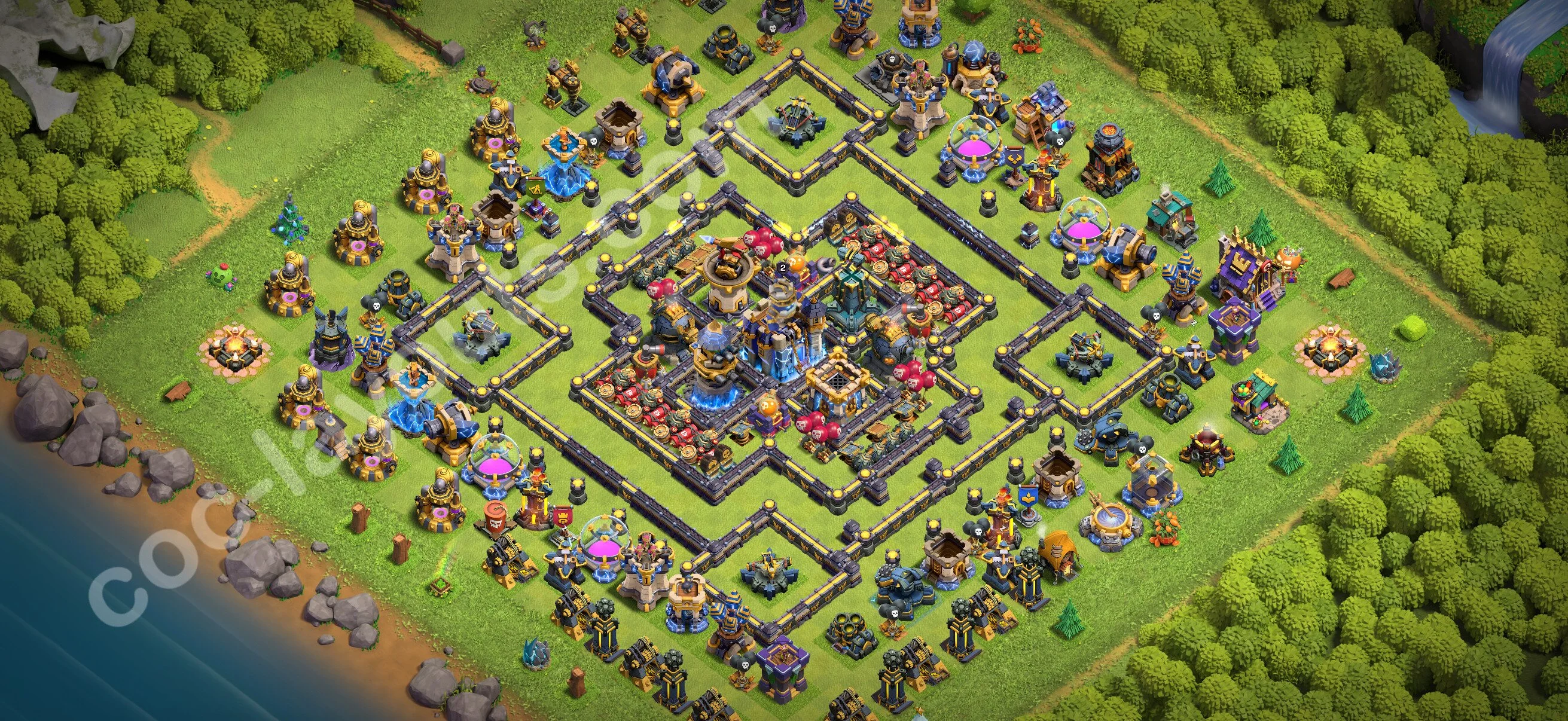 Anti 3 Stars Base TH18 with Link - best plan / layout / design - Clash of Clans 2026 - (#46) — Защита TH18