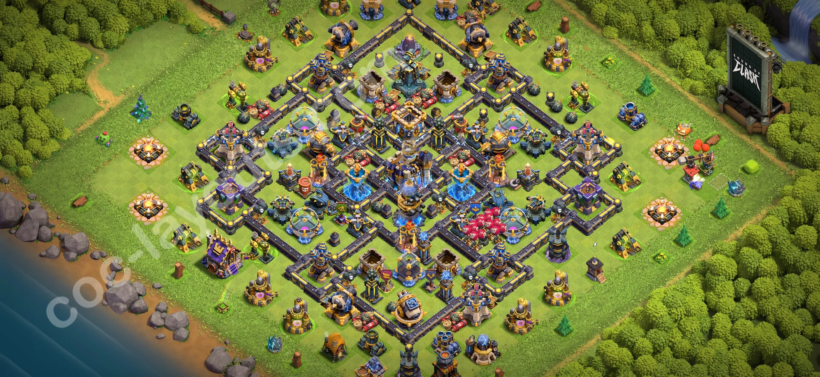 Anti 2 Stars Base TH18 with Link, Hybrid - best plan / layout / design - Clash of Clans 2026 - (#5)