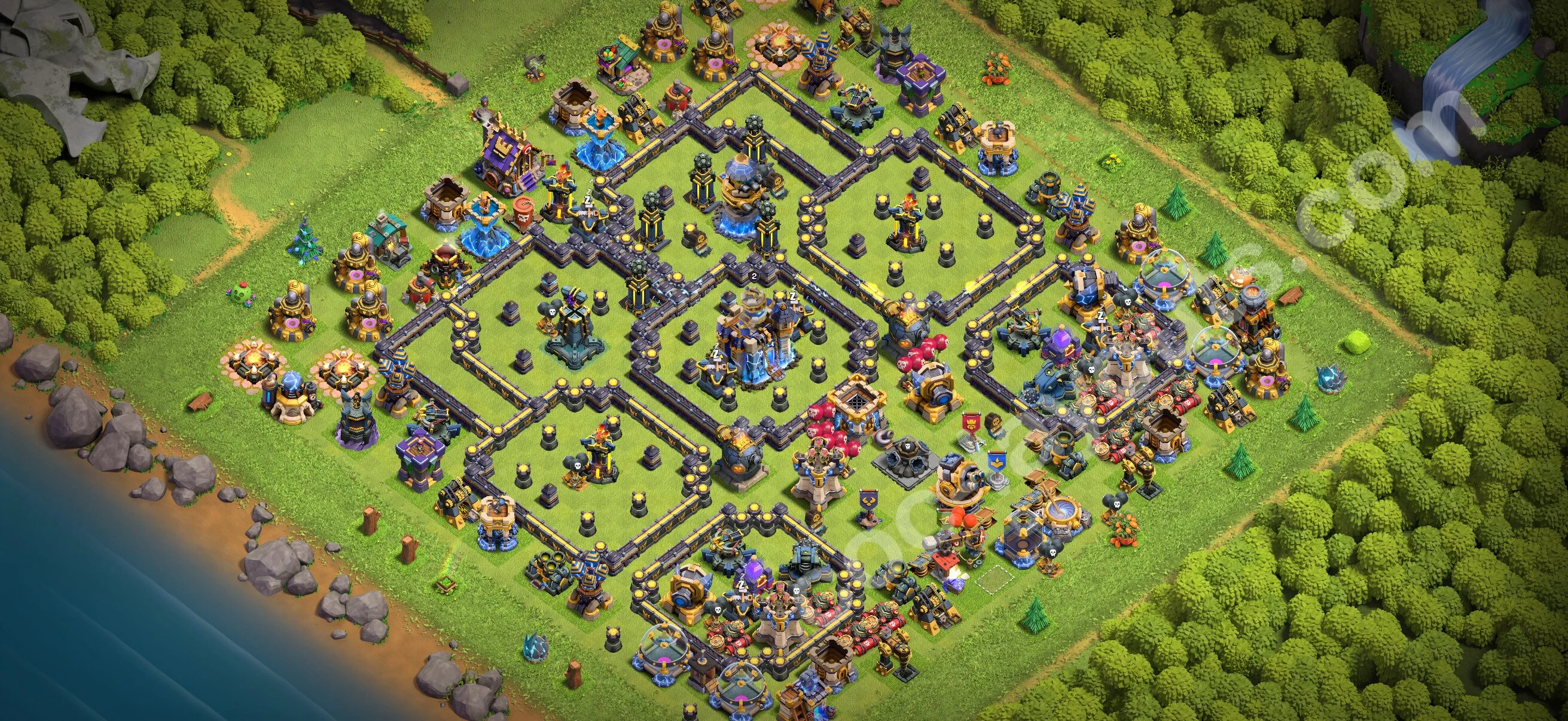 Anti 3 Stars Base TH18 with Link - best plan / layout / design - Clash of Clans 2026 - (#52) — Verteidigung TH18