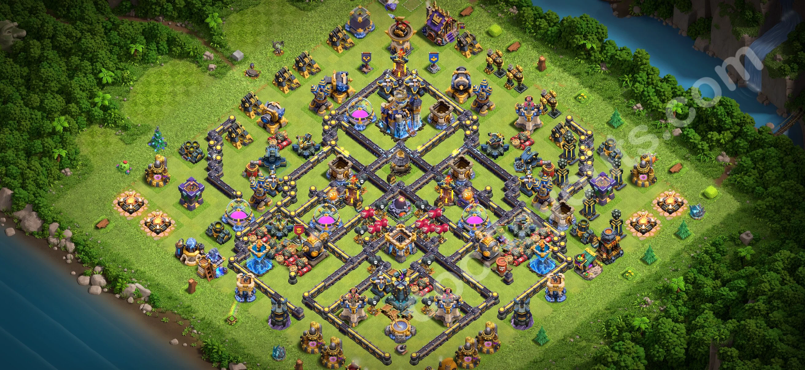 Top Base TH18 with Link - Anti Everything Defence Plan - Clash of Clans 2026 - (#59) — Defense TH18