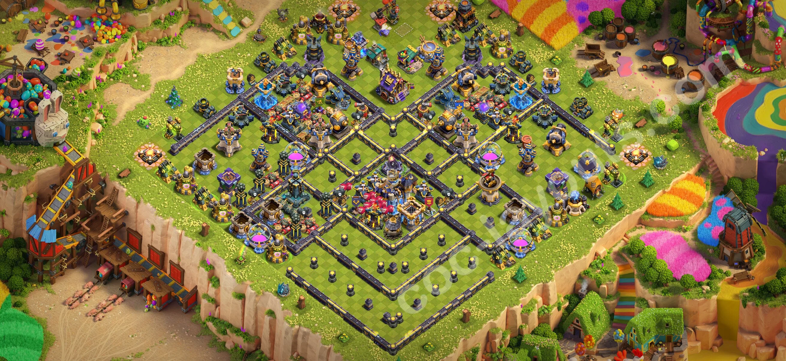 Anti 2 Stars Base TH18 with Link, Legend League - best plan / layout / design - Clash of Clans 2026 - (#61) — Defense TH18