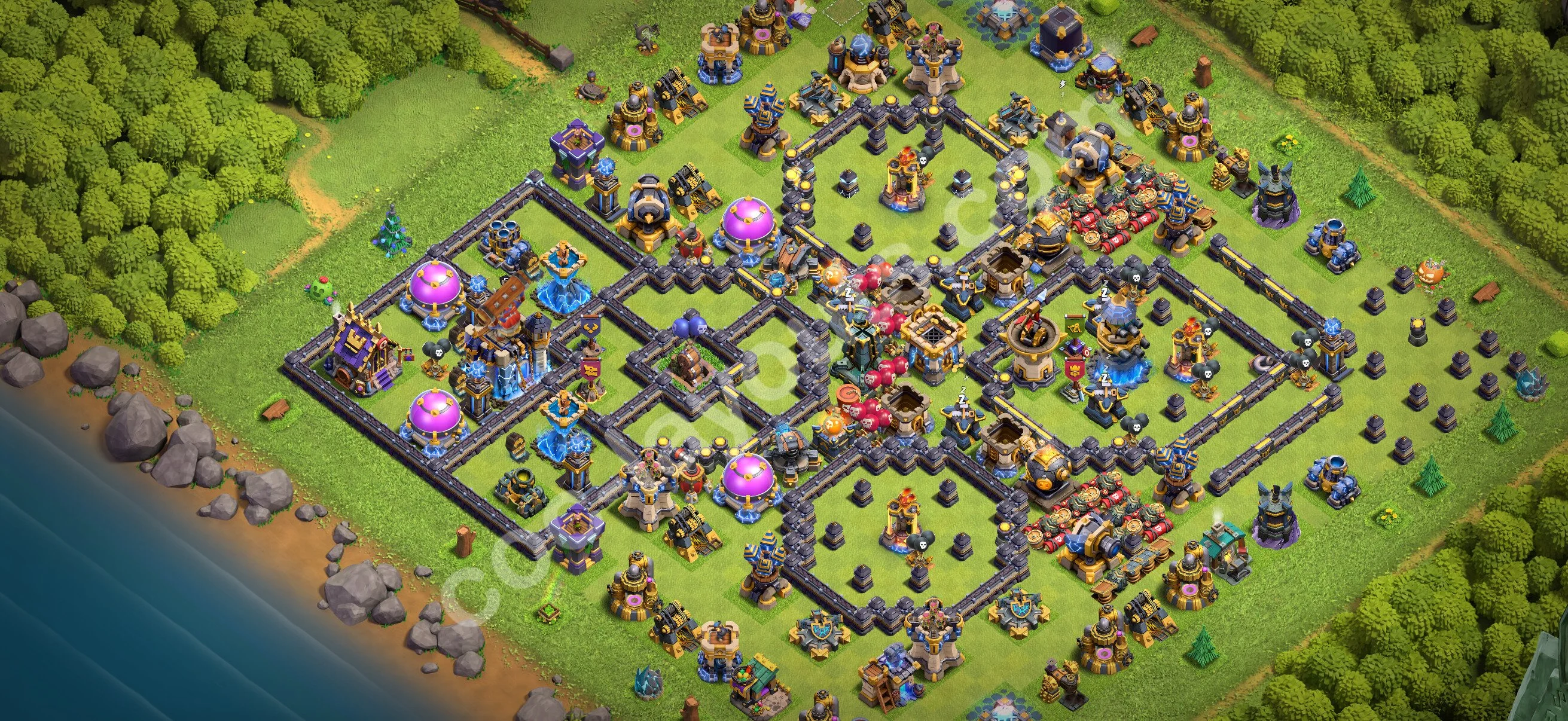Anti 3 Stars Base TH18 with Link - best plan / layout / design - Clash of Clans 2026 - (#70) — Захист TH18