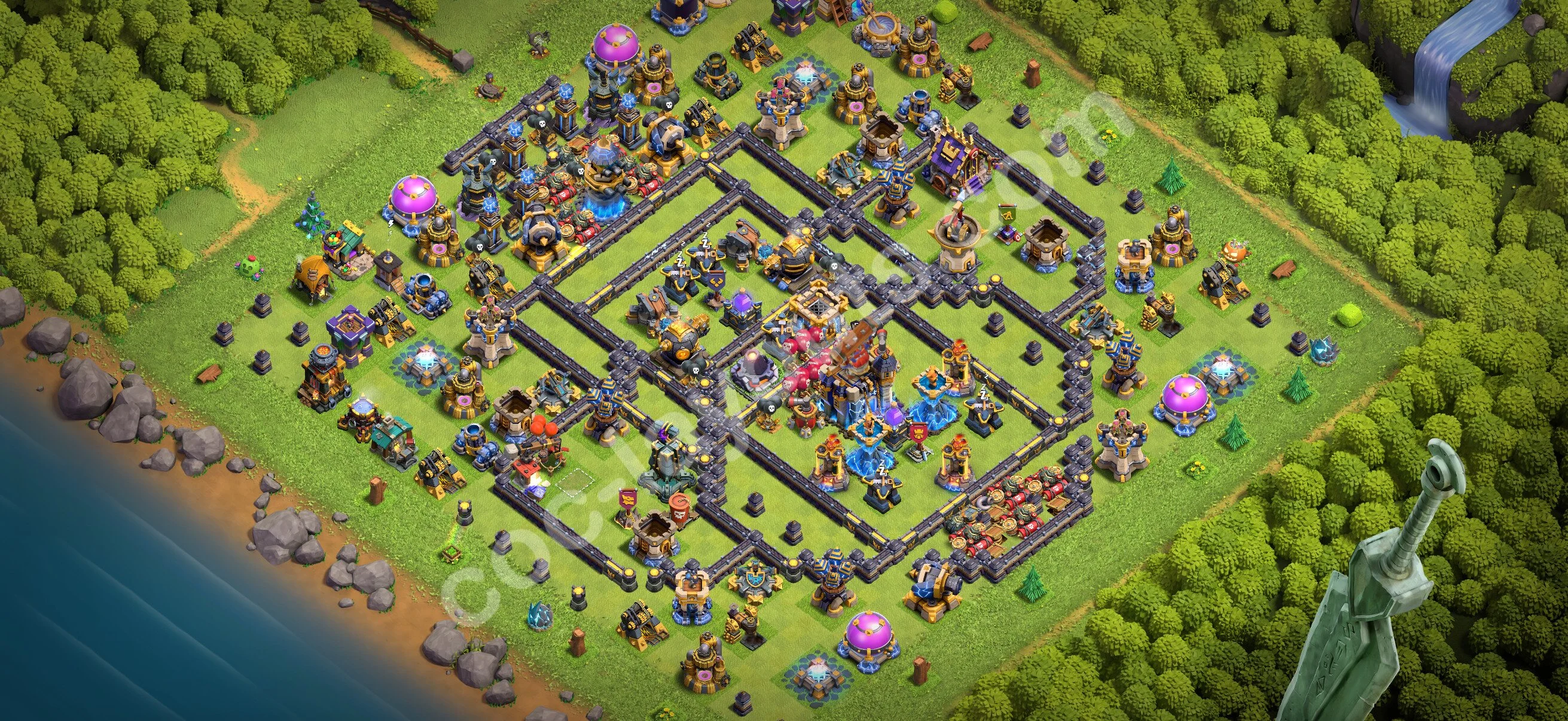 Anti 3 Stars Base TH18 with Link - best plan / layout / design - Clash of Clans 2026 - (#71) — Verteidigung TH18