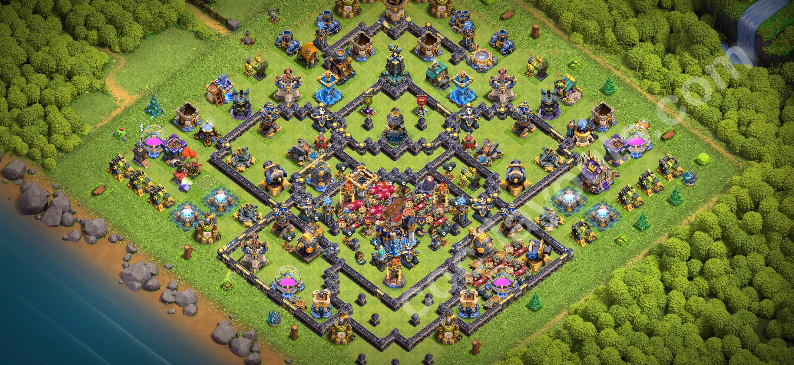 Anti 3 Stars Base TH18 with Link, Anti Everything - best plan / layout / design - Clash of Clans 2026 - (#72) — Захист TH18