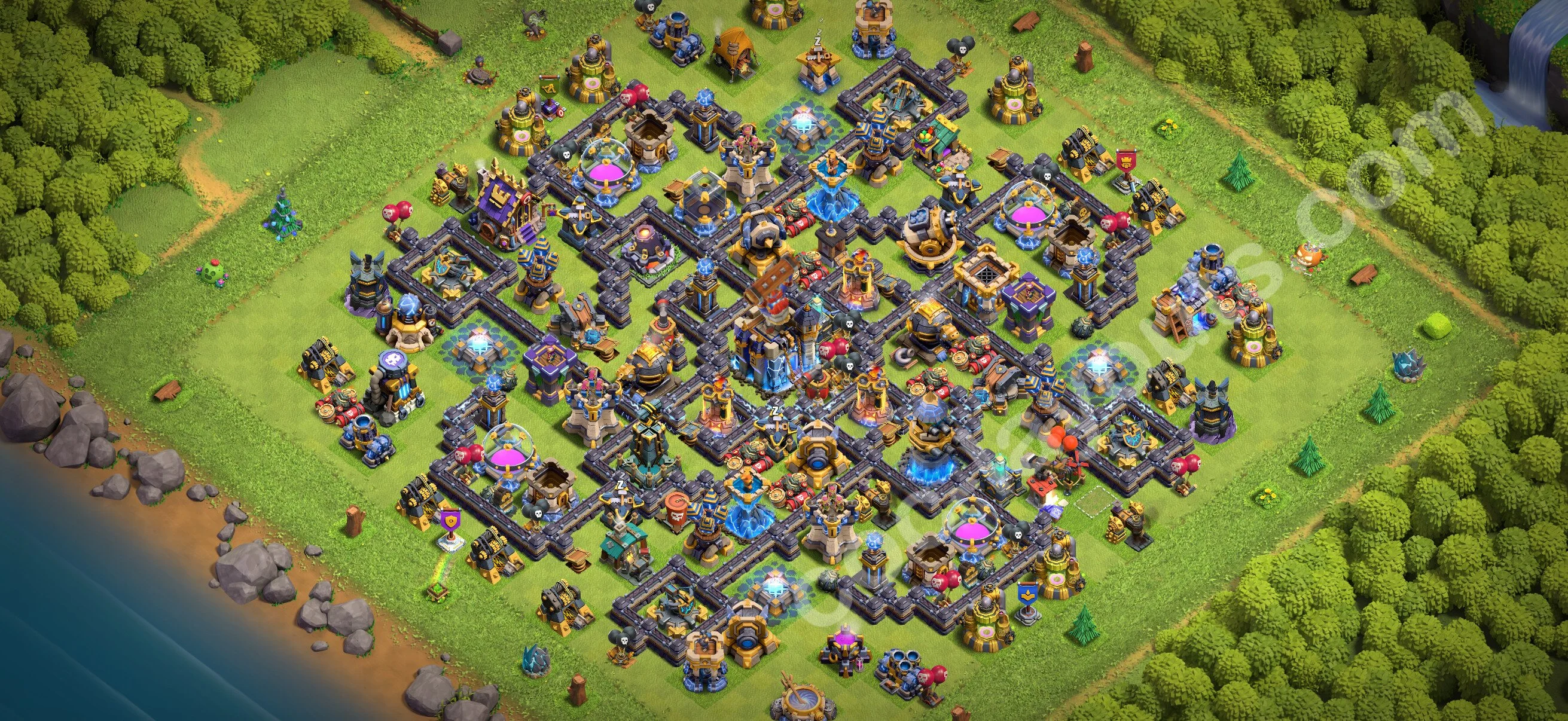 Defense (Trophy) Base TH18 with Link - plan / layout / design - Clash of Clans 2026 - (#73) — Défense TH18