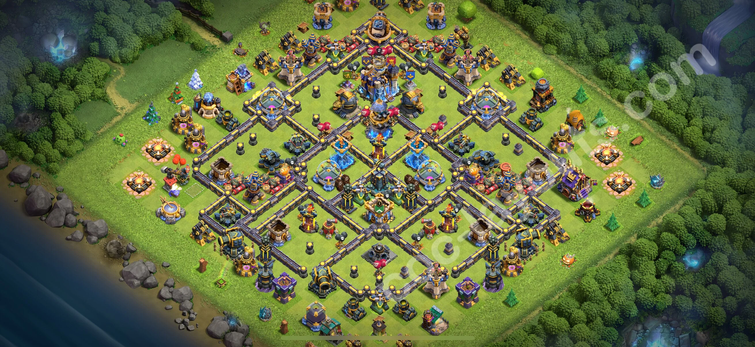 Defense (Trophy) Base TH18 with Link, Legend League - plan / layout / design - Clash of Clans 2026 - (#8) — Obrona TH18