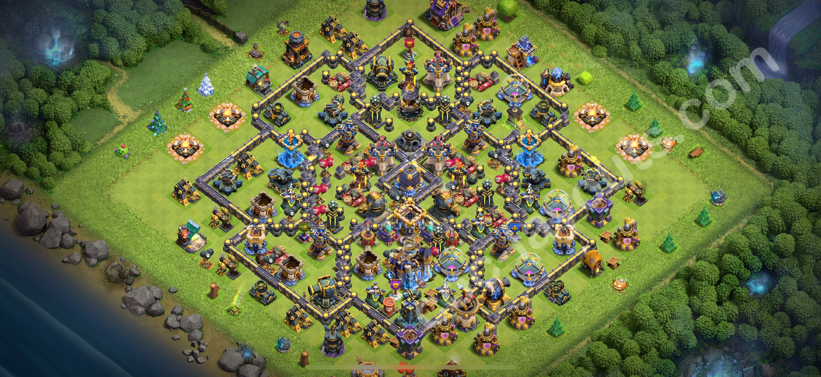 Farming Base TH18 with Link, Anti 3 Stars, Anti Air / Electro Dragon - plan / layout / design - Clash of Clans 2026 - (#1)