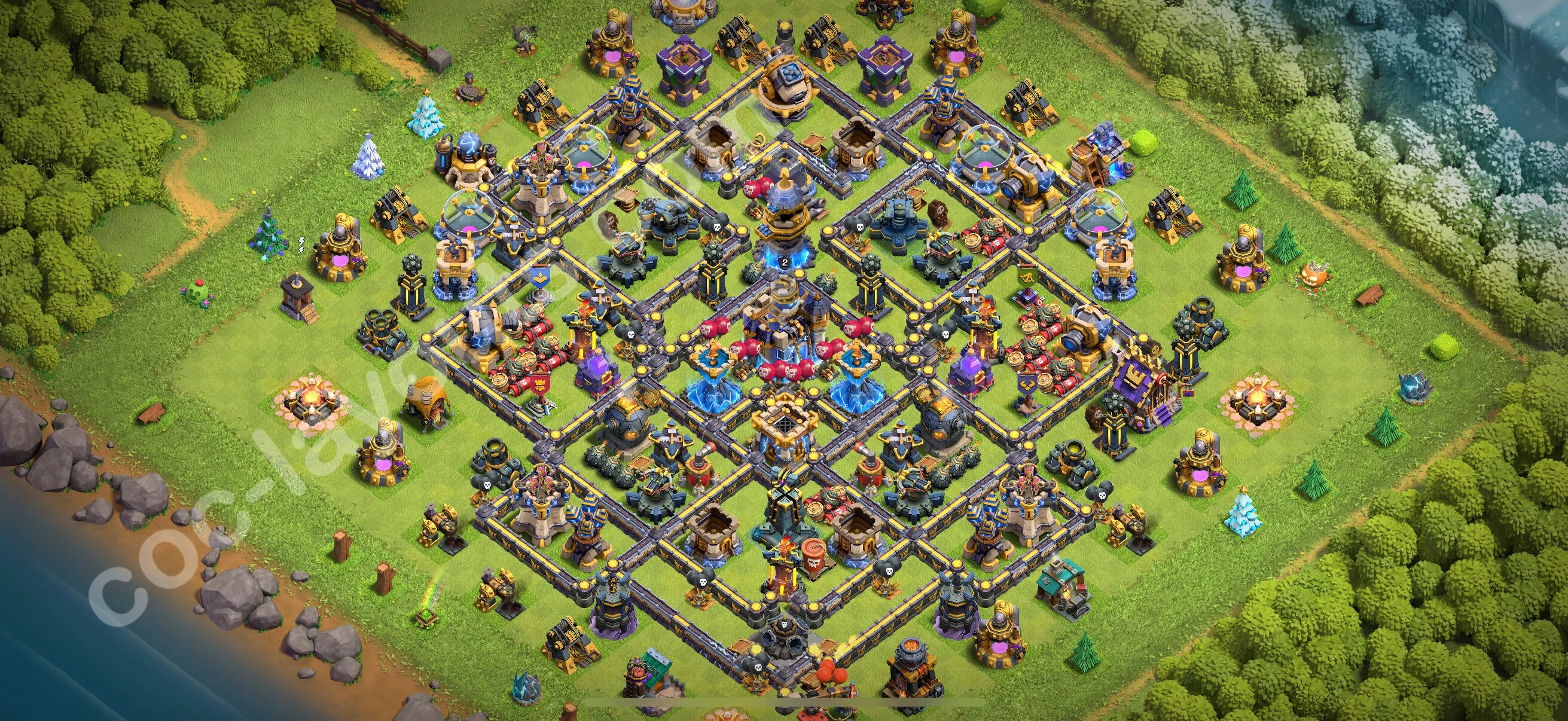 Farming Base TH18 with Link, Anti 3 Stars - plan / layout / design - Clash of Clans 2026 - (#11) — Фарм TH18