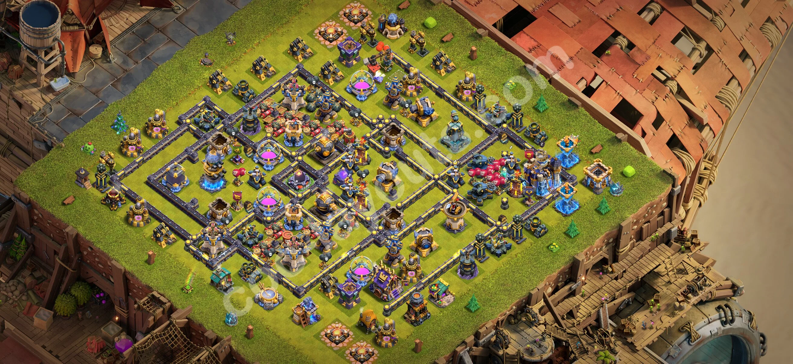 Farming Base TH18 with Link, Anti Everything - plan / layout / design - Clash of Clans 2026 - (#19) — Farma TH18