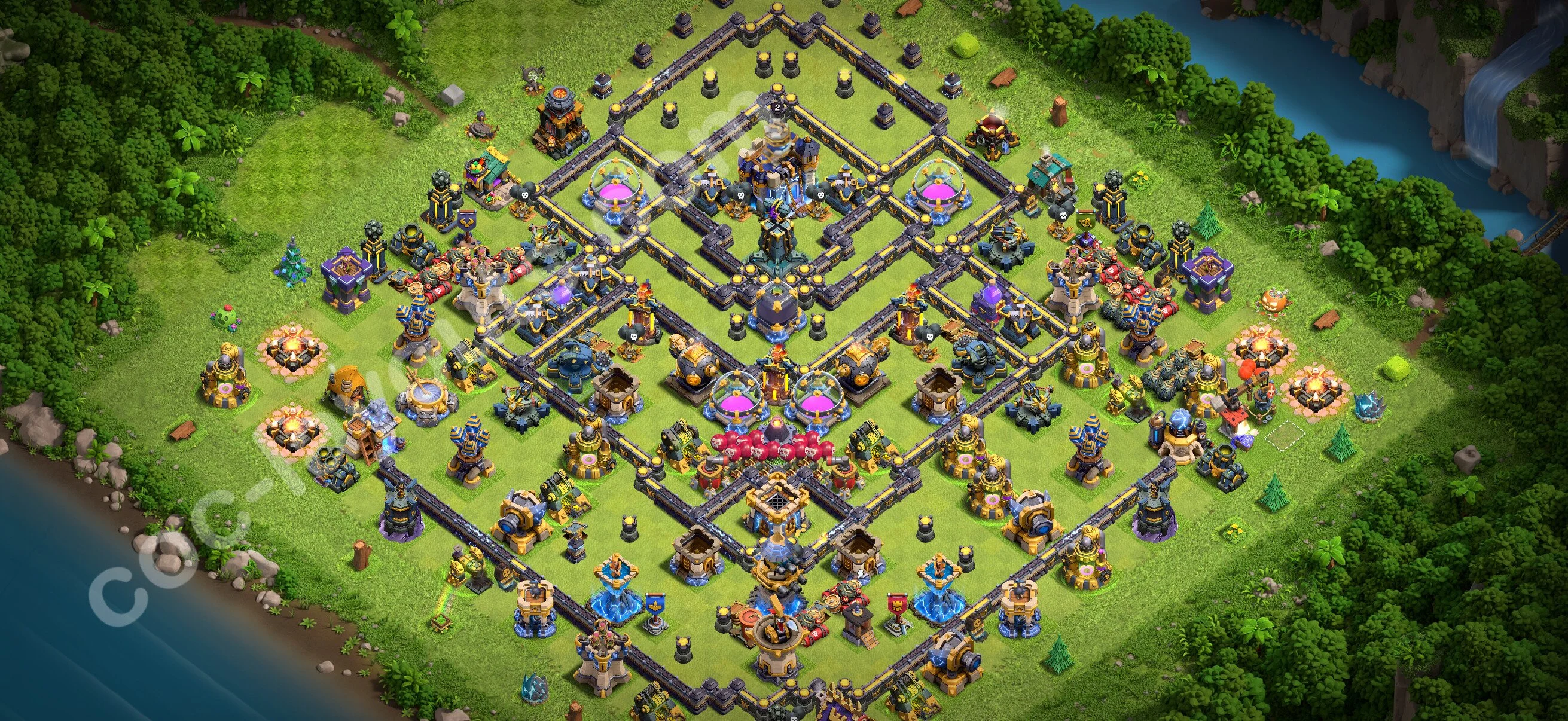 Farming Base TH18 with Link, Anti 3 Stars, Hybrid - plan / layout / design - Clash of Clans 2026 - (#20) — Farming TH18