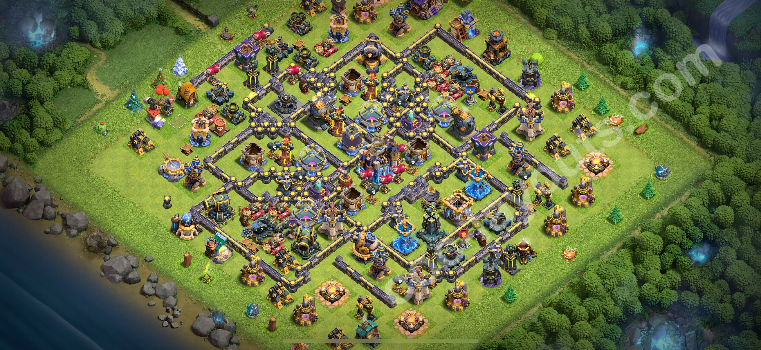 Farming Base TH18 with Link - plan / layout / design - Clash of Clans 2026 - (#7) — Фарм TH18