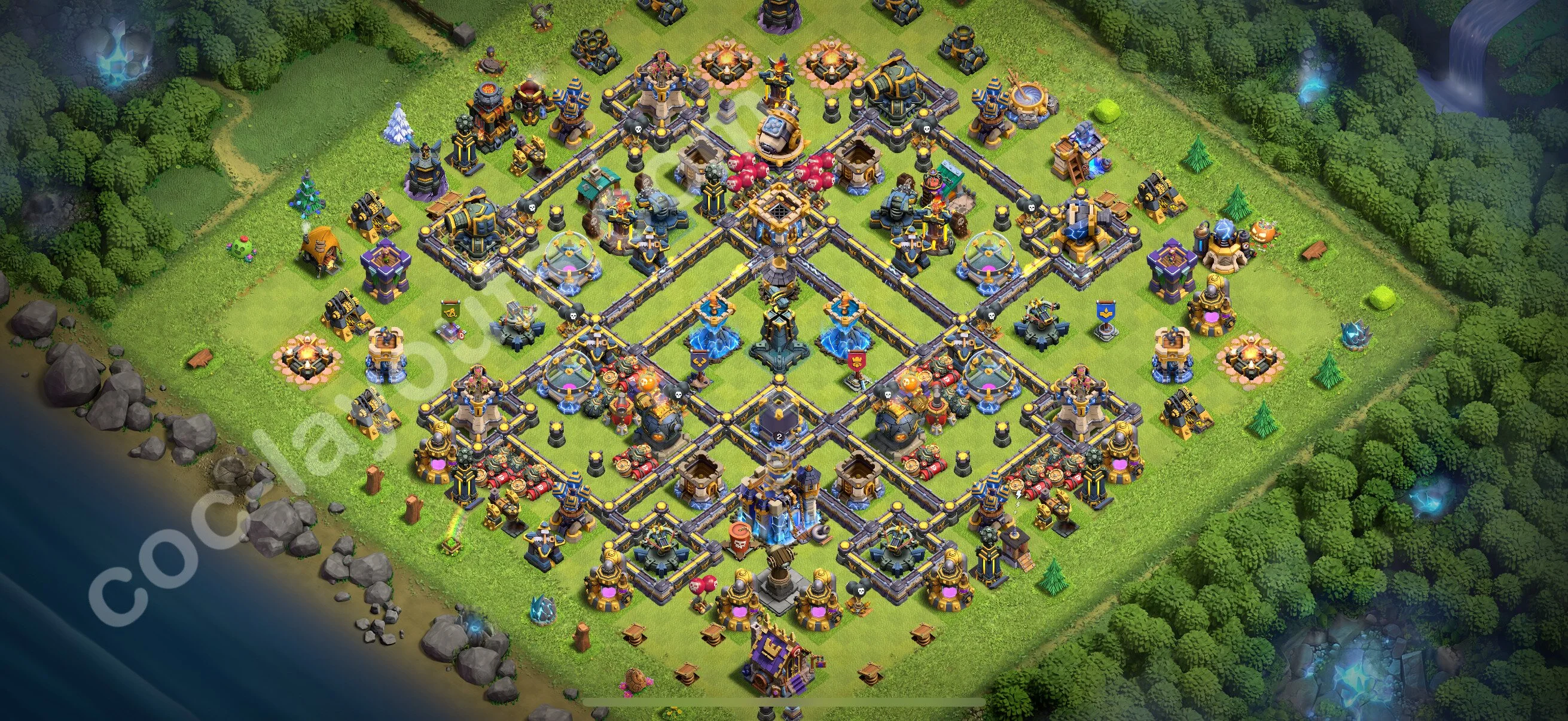 Farming Base TH18 with Link, Anti 3 Stars, Hybrid - plan / layout / design - Clash of Clans 2026 - (#8) — Farma TH18