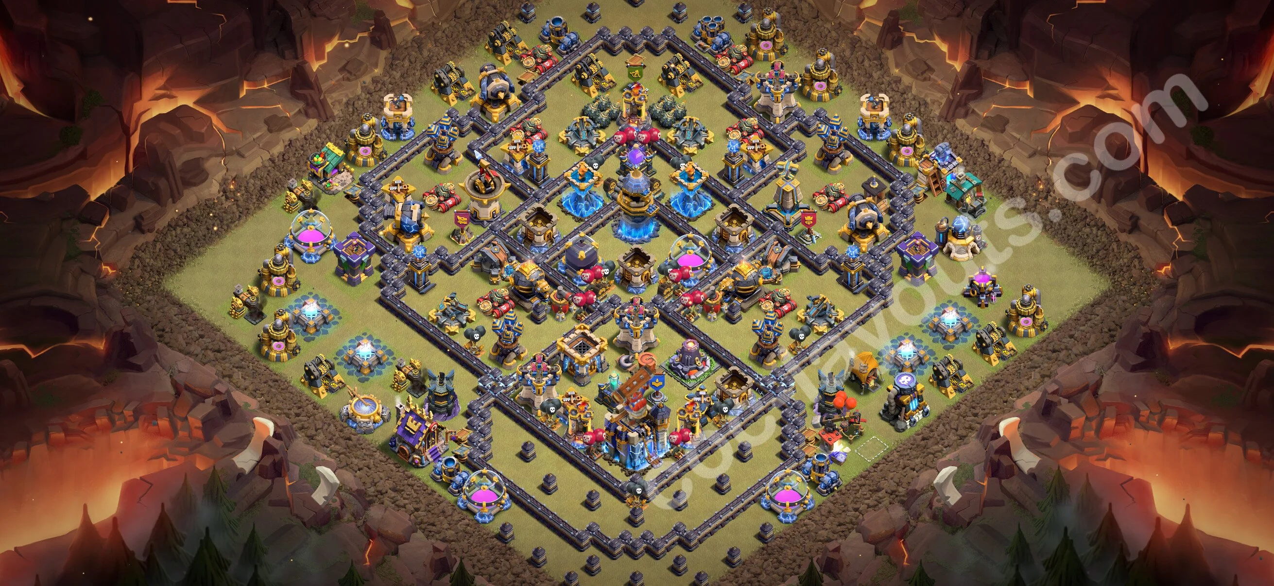 Top War Base TH18 with Link - Anti 3 Stars CWL Plan 2026 - Clash of Clans - (#155) — War BH18
