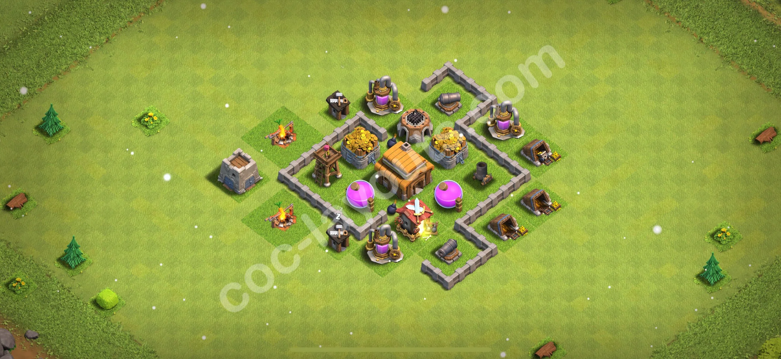 Anti 2 Stars Base TH3, Hybrid - best plan / layout / design - Clash of Clans 2026 - (#97) — Verteidigung TH3