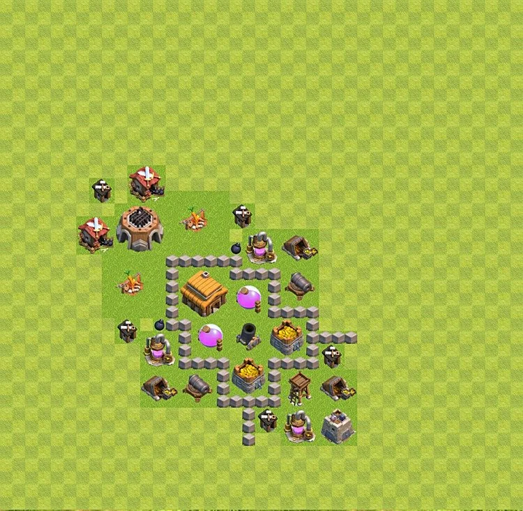 Defense (Trophy) Base TH3 - plan / layout / design - Clash of Clans - (#10) — Obrona TH3