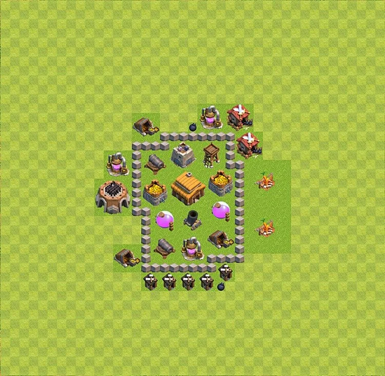 Defense (Trophy) Base TH3 - plan / layout / design - Clash of Clans - (#29) — Захист TH3