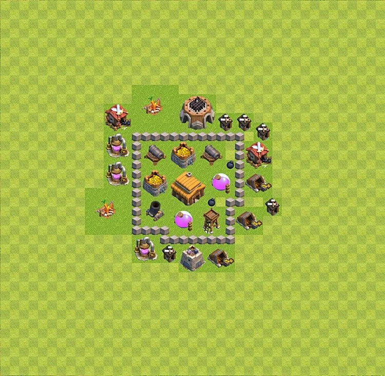 Defense (Trophy) Base TH3 - plan / layout / design - Clash of Clans - (#3)