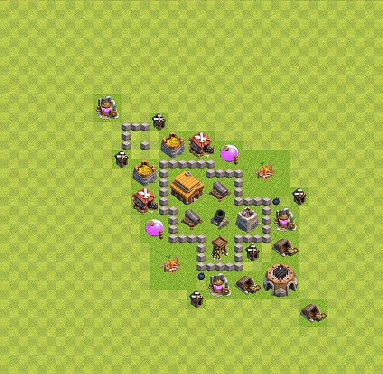 Defense (Trophy) Base TH3 - plan / layout / design - Clash of Clans - (#4)